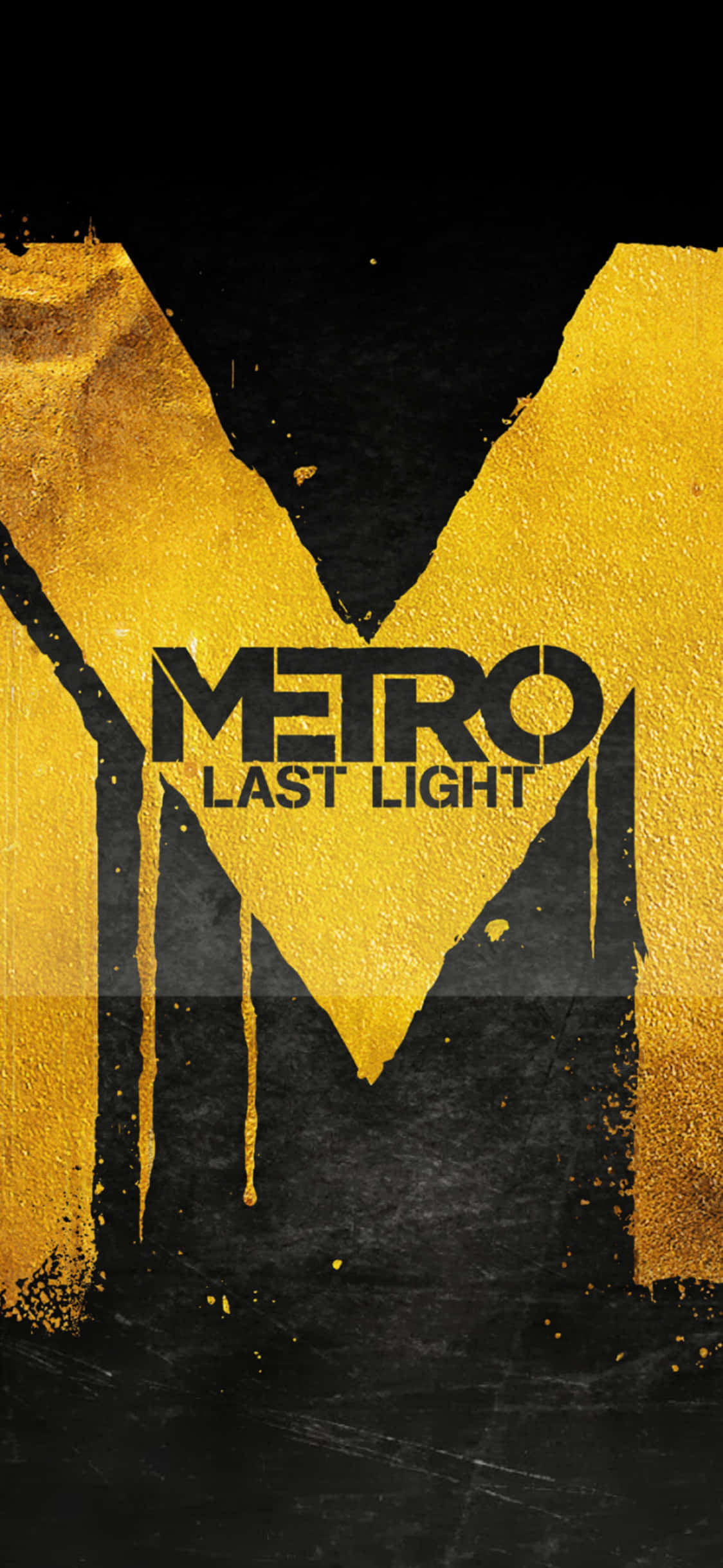 Жълто лого за фон iPhone X Metro Last Light Тапет