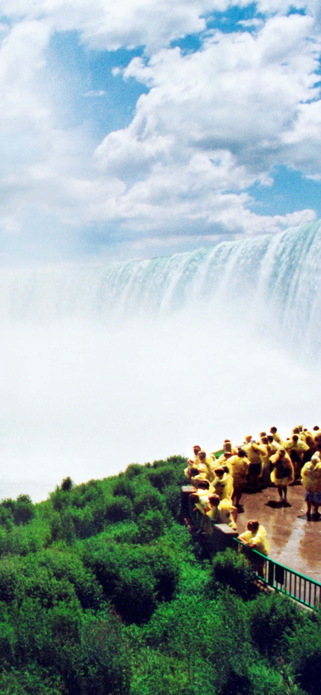 iPhone X Niagara Falls Sky Background Тапет