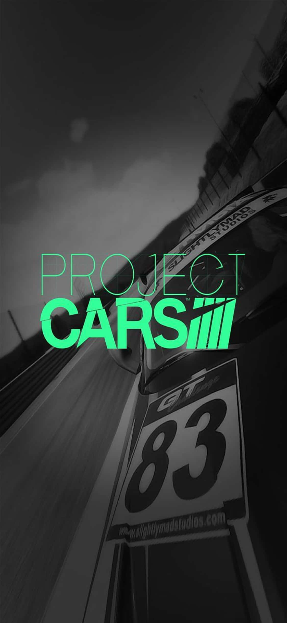 iPhone X Project Cars Фон Игра Заглавие Постер Зелен Тапет