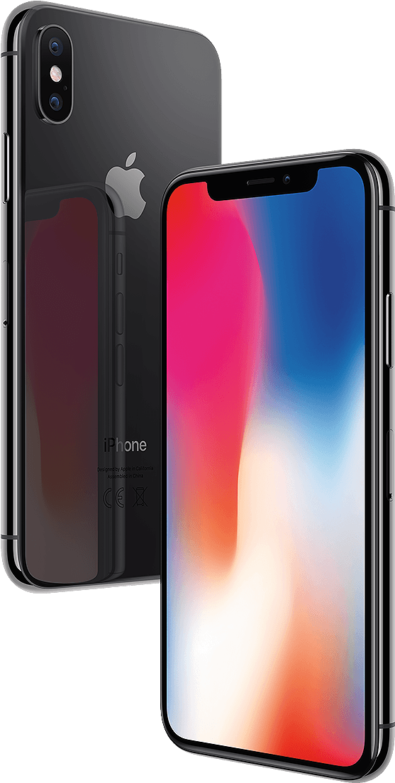 iPhone X Space Gray отпред и отзад Тапет