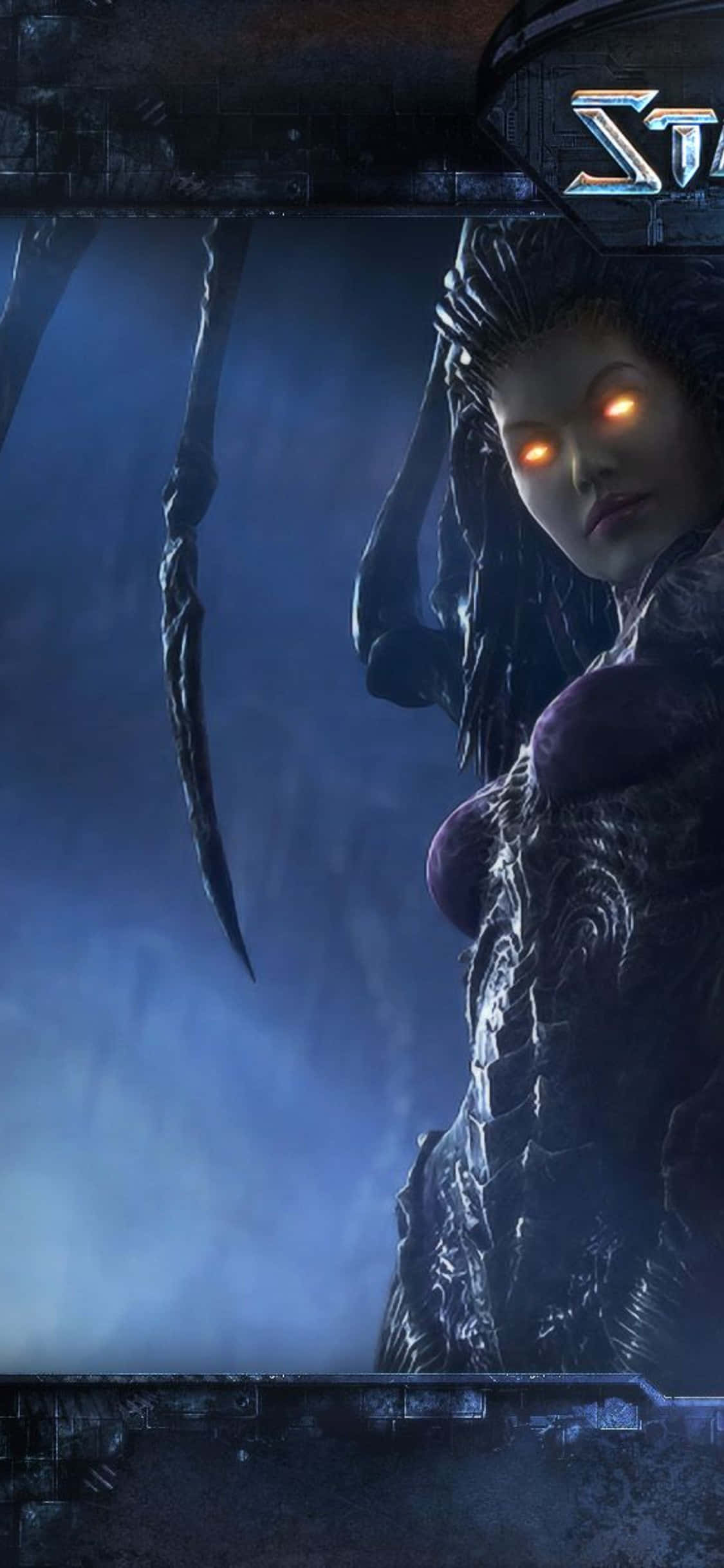 iPhone X Starcraft II фон Жълти очи Тапет