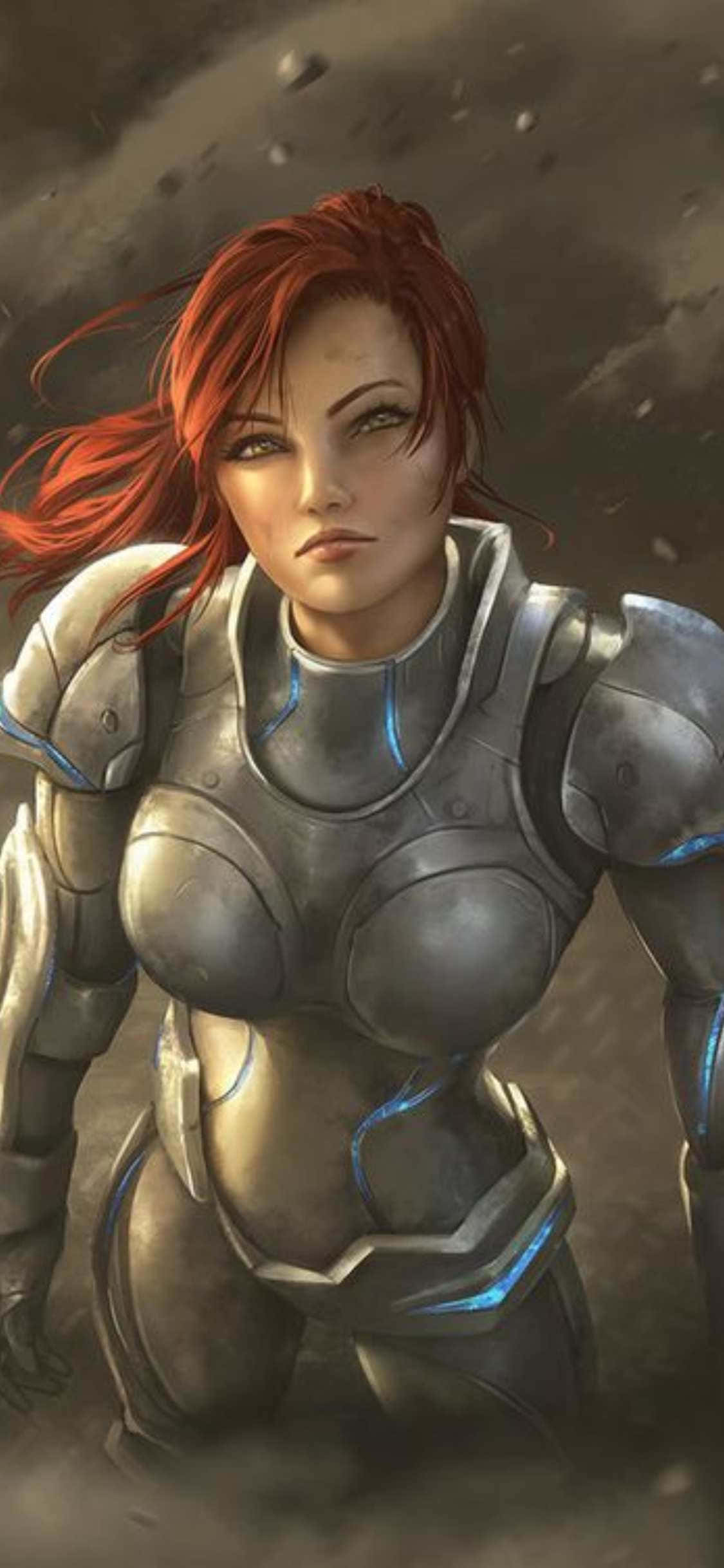 iPhone X StarCraft II фон с червена коса Тапет