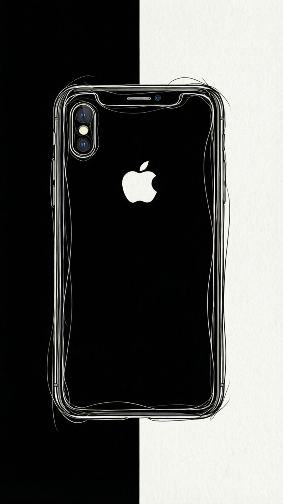 Линеарно изкуство iPhone XR Тапет