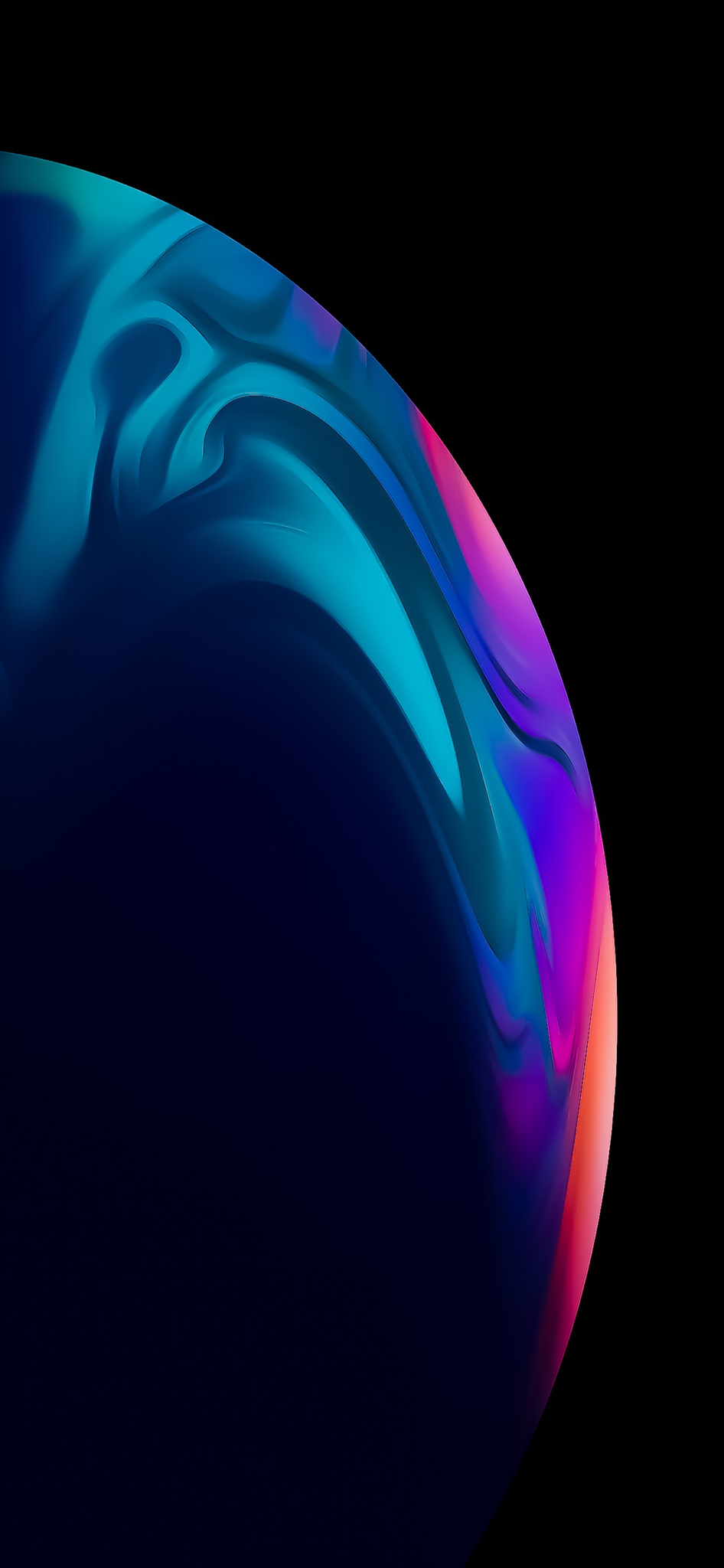 Изискан iPhone XR с елегантен и живописен абстрактен дизайн на екрана Тапет