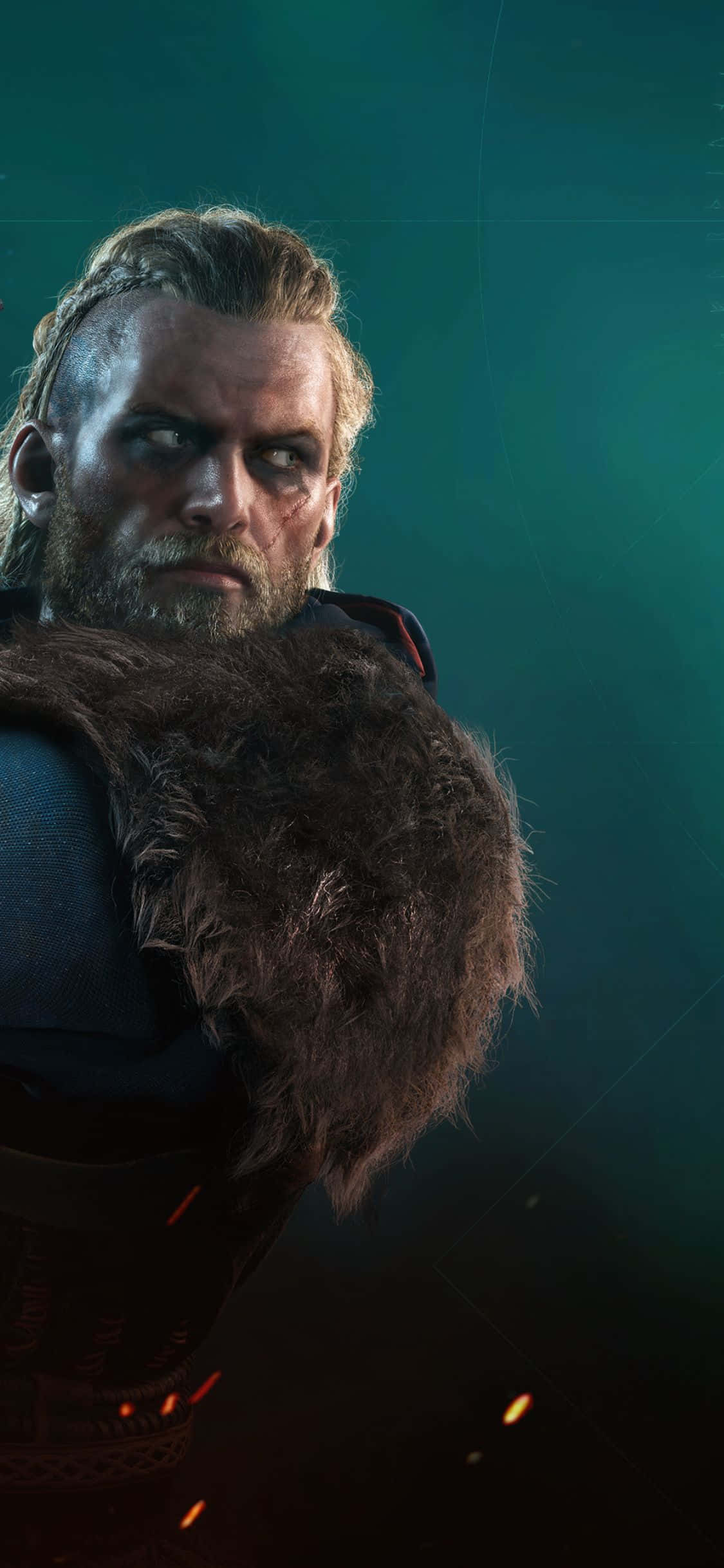 iPhone Xs Assassin's Creed Valhalla Лицо на Ейвор фон Тапет