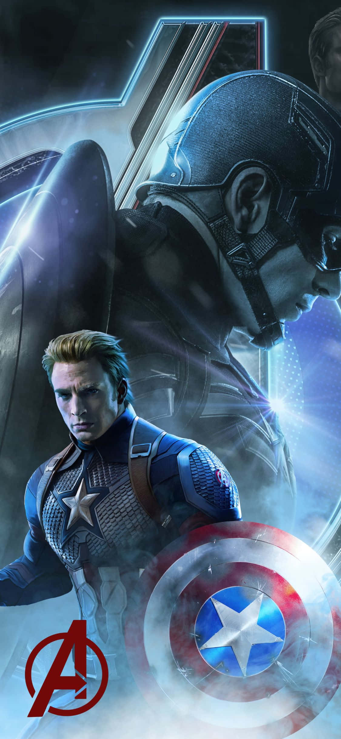 iPhone XS Avengers фон Overlay Captain America Тапет