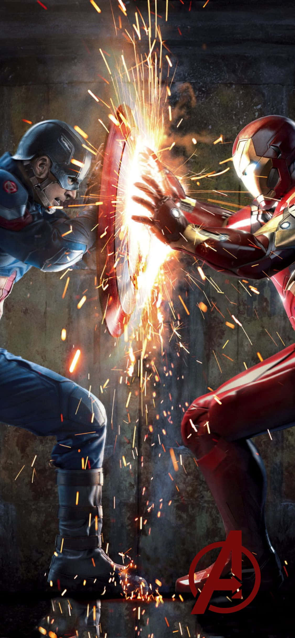 iPhone XS Avengers фон Civil War 2016 Тапет