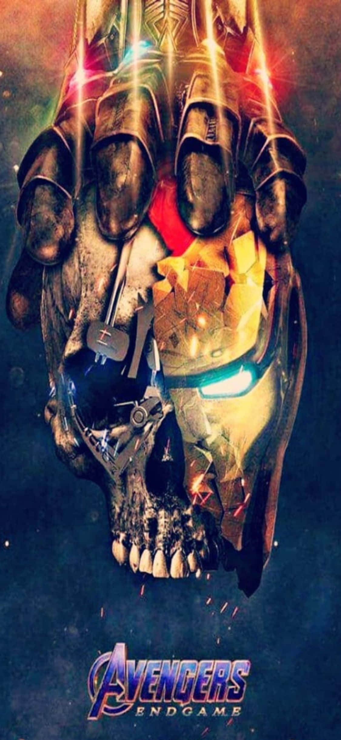 iPhone XS Avengers фон обезглавен Iron Man Тапет