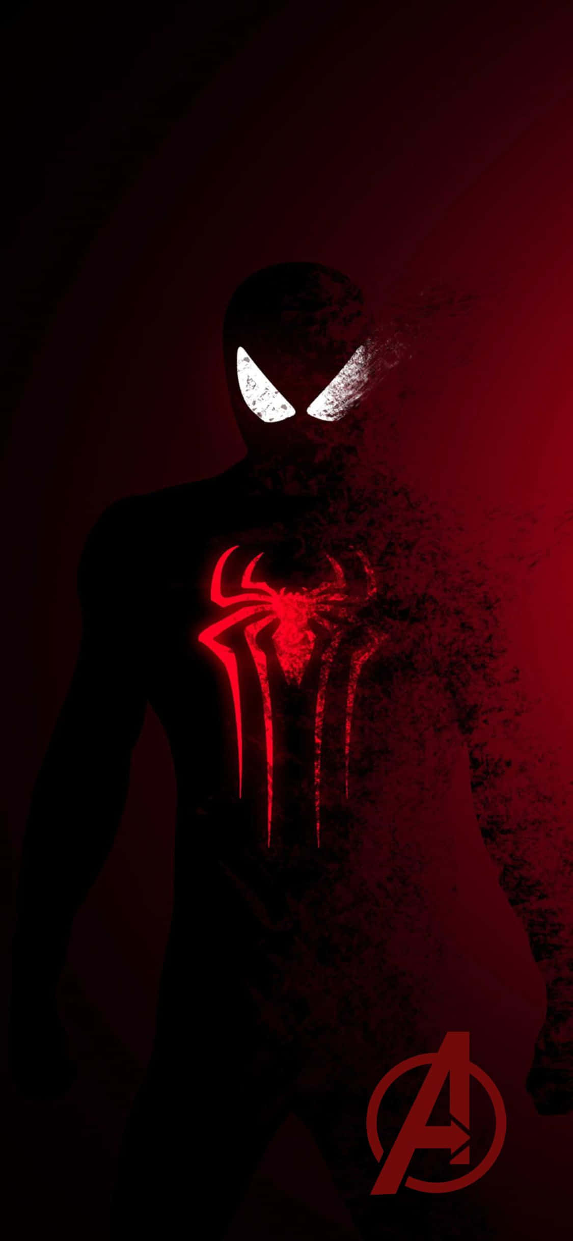 Тъмночервен iPhone XS Avengers Тапет Spider-man Тапет