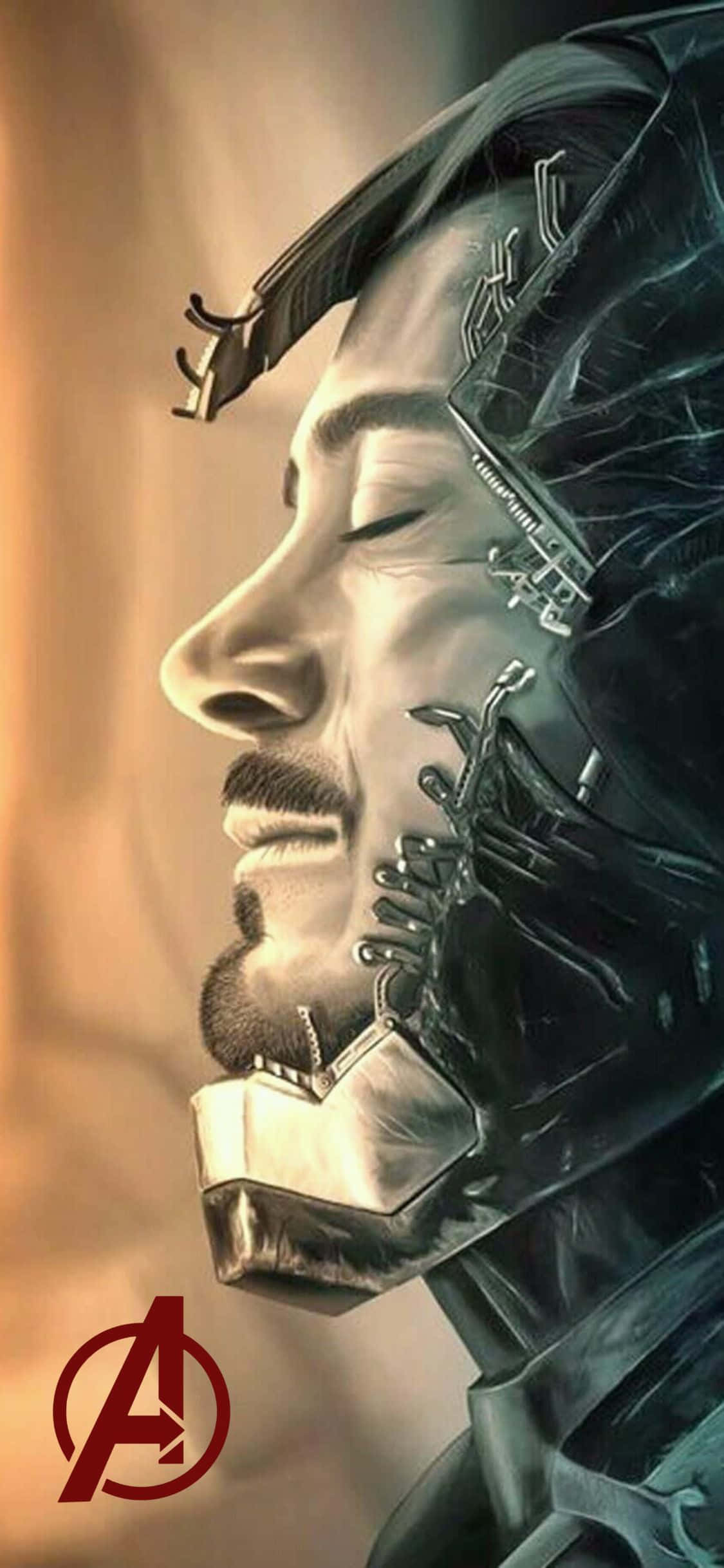 iPhone XS Avengers фон Tony Stark почива Тапет