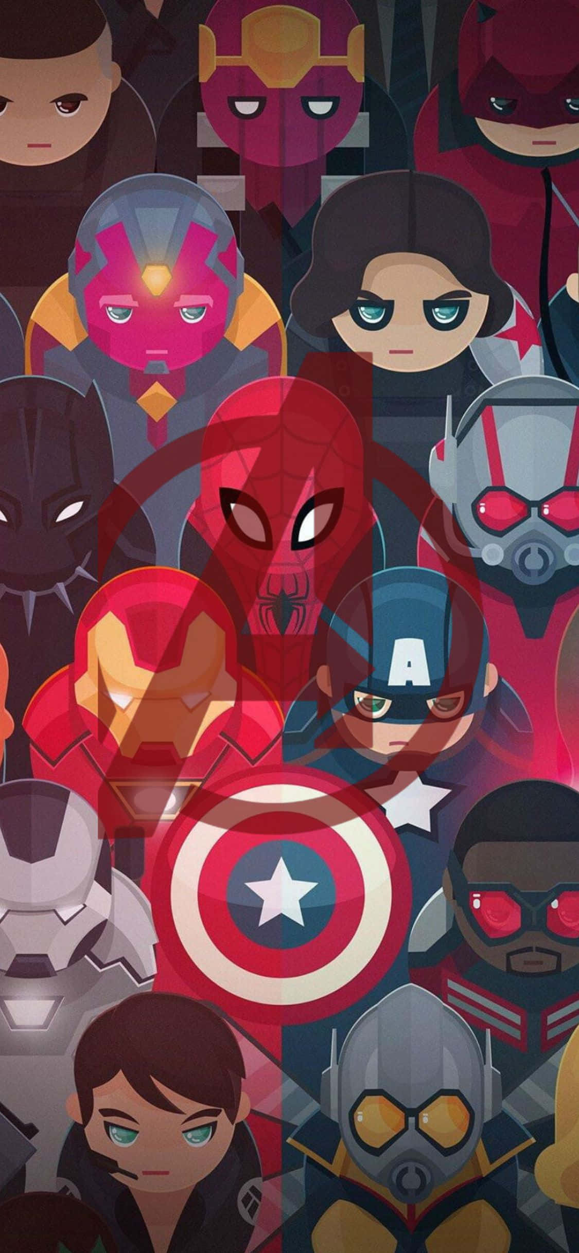 iPhone XS Avengers фон сладък фенарт Тапет