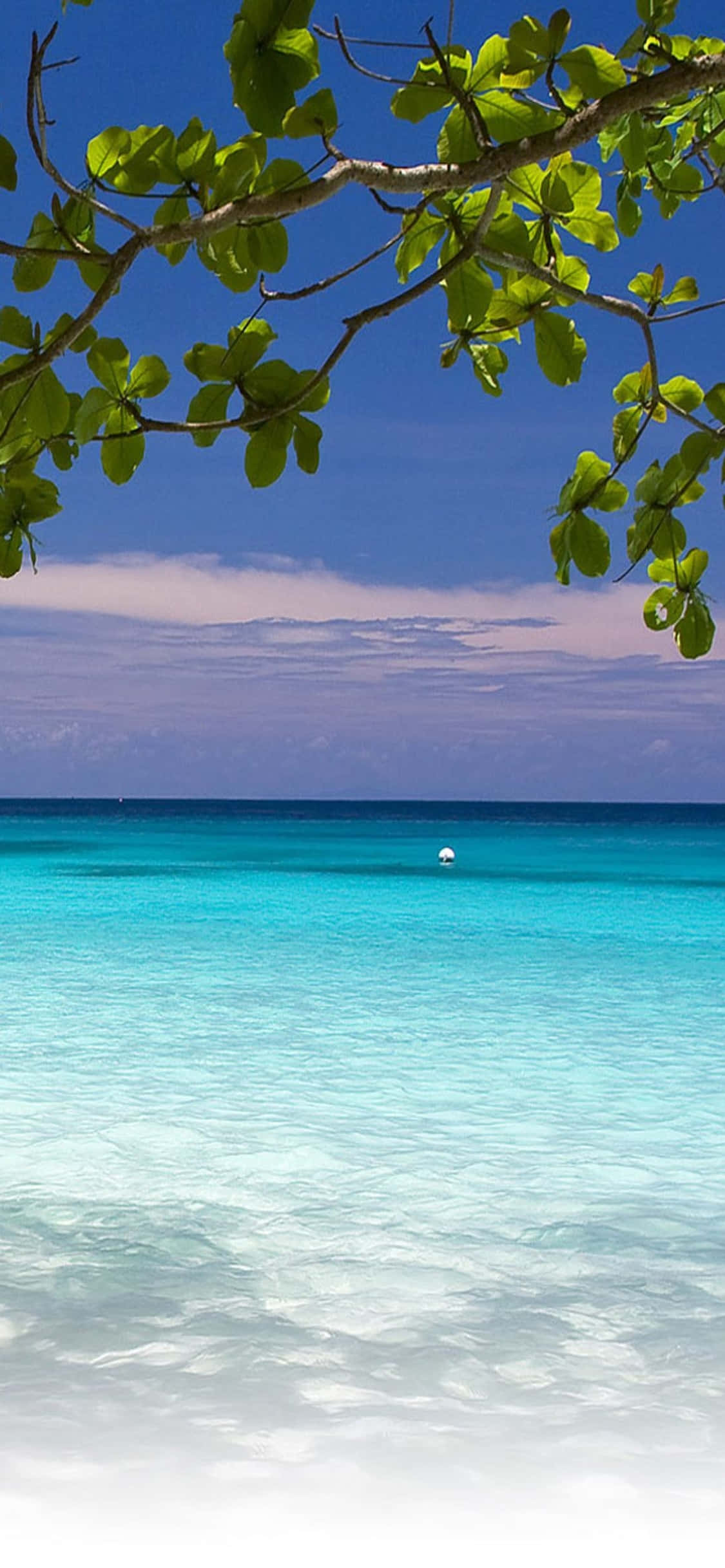 iPhone XS Azure Waters Beach Background Тапет