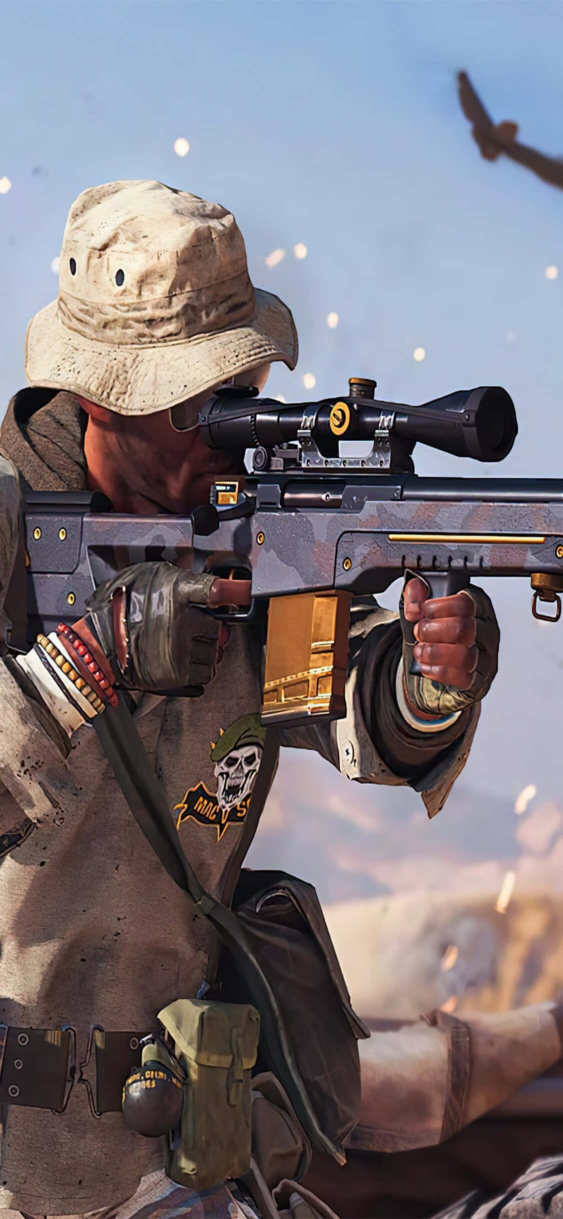 iPhone Xs Call Of Duty Black Ops Cold War — снайпер фон Тапет