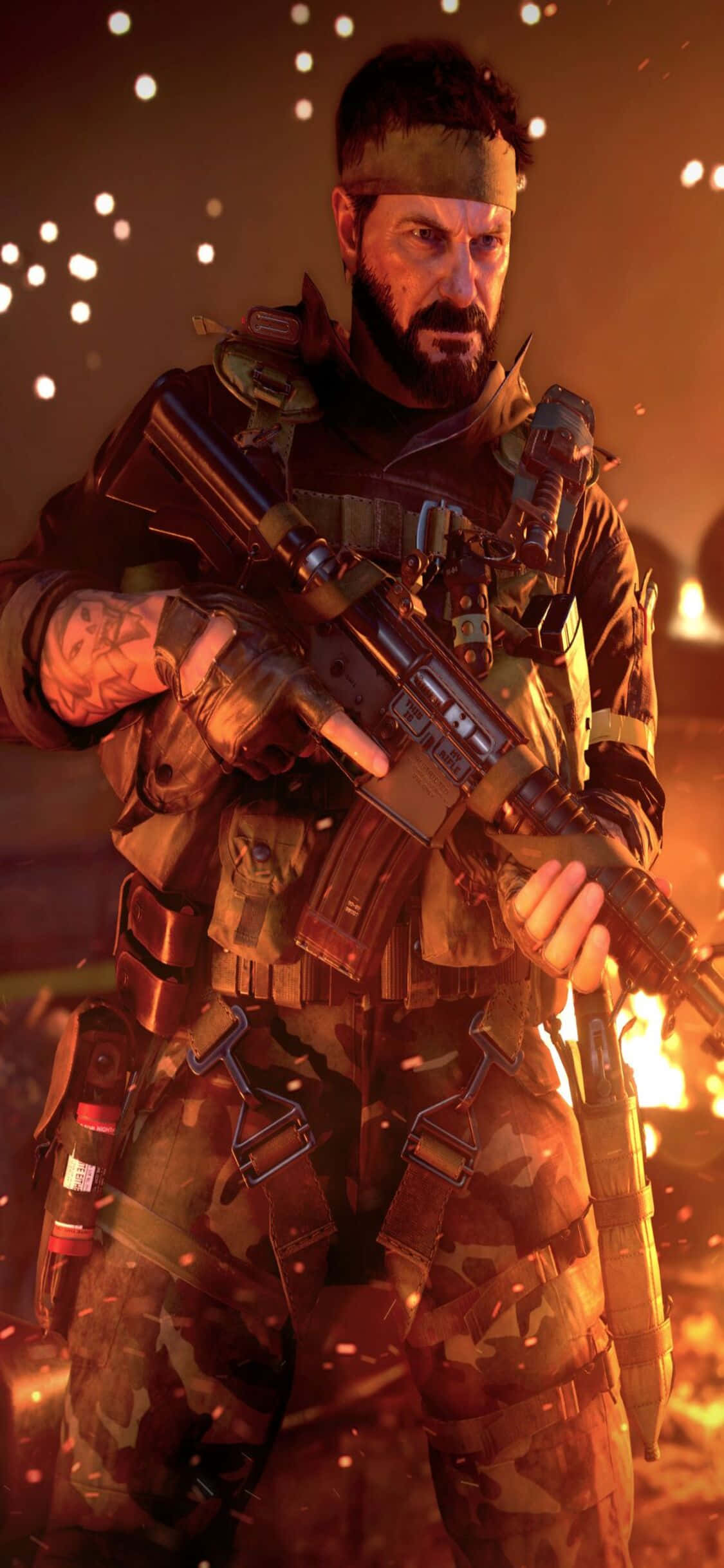 iPhone Xs Call Of Duty Black Ops Cold War Woods Огнен Тапет
