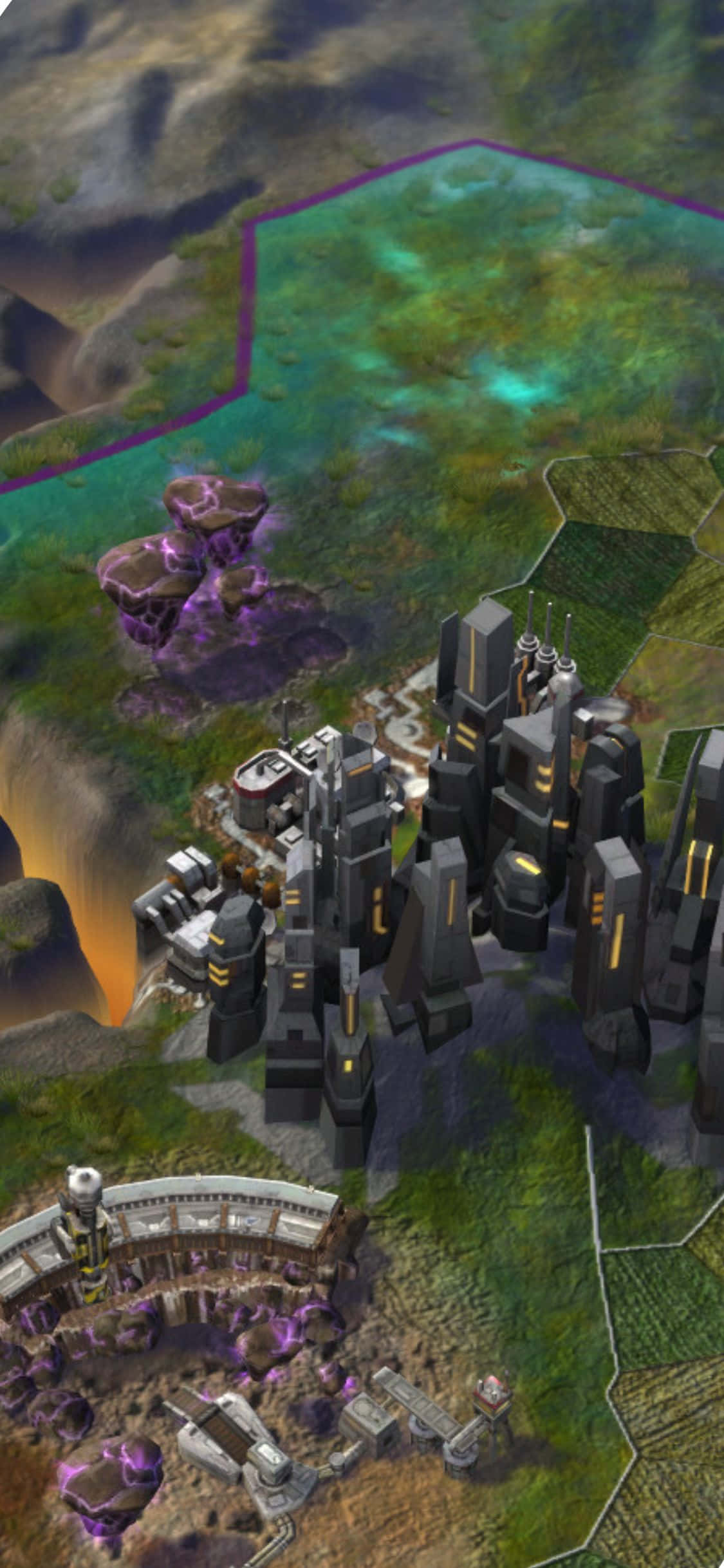 iPhone XS Civilization Beyond Earth карта надземен снимок фон Тапет
