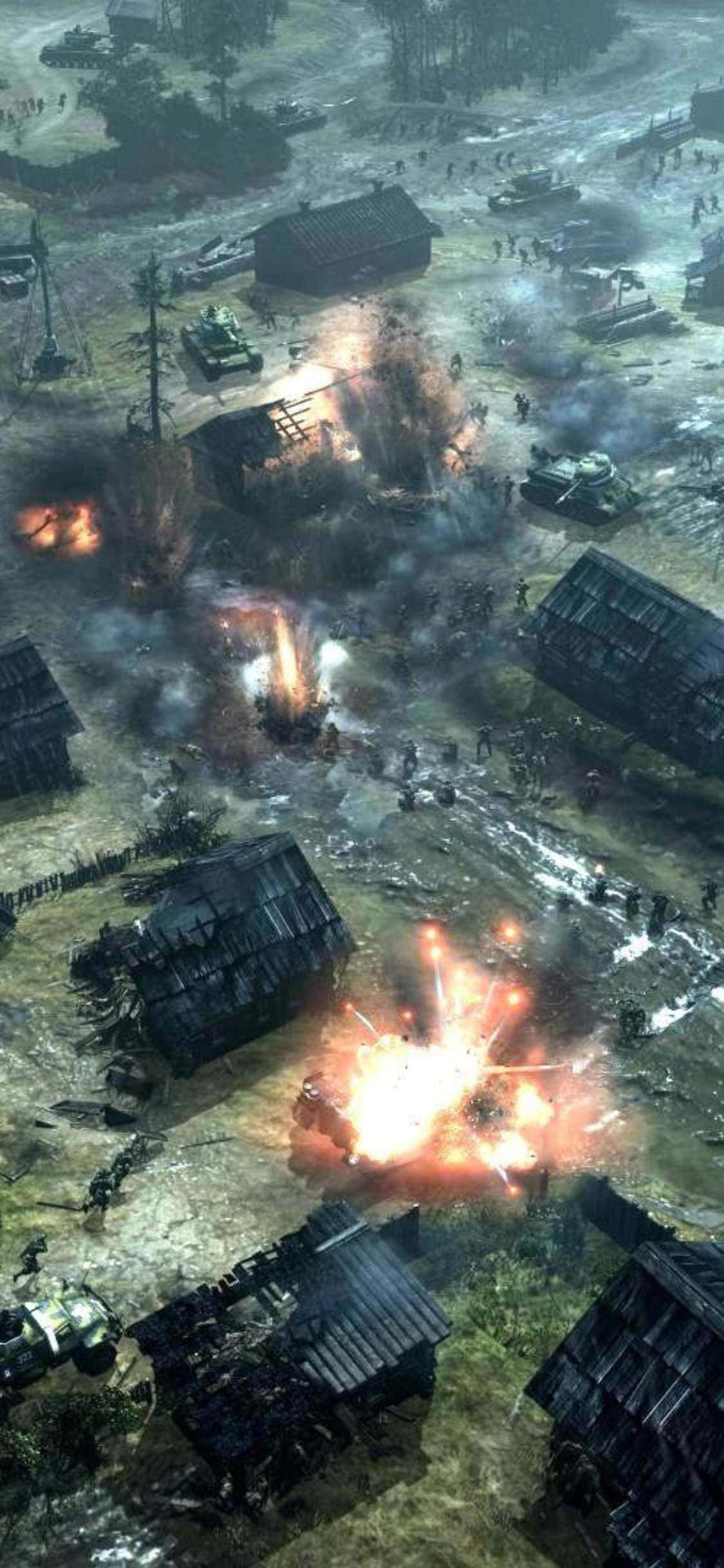 Завладяваща военна игра на iPhone XS: Company of Heroes 2 Тапет