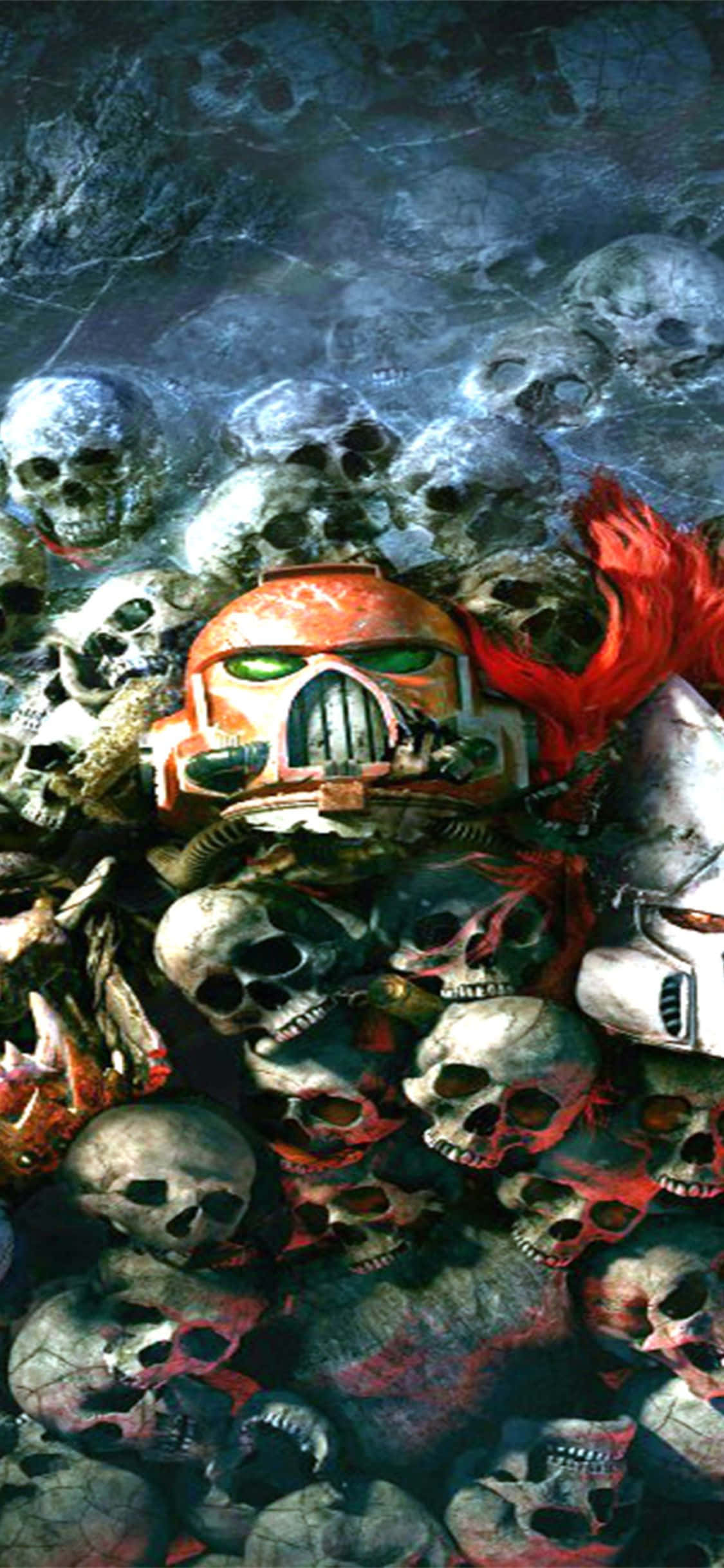 Бийте се в постапокалиптичен свят с iPhone Xs Dawn Of War III Тапет