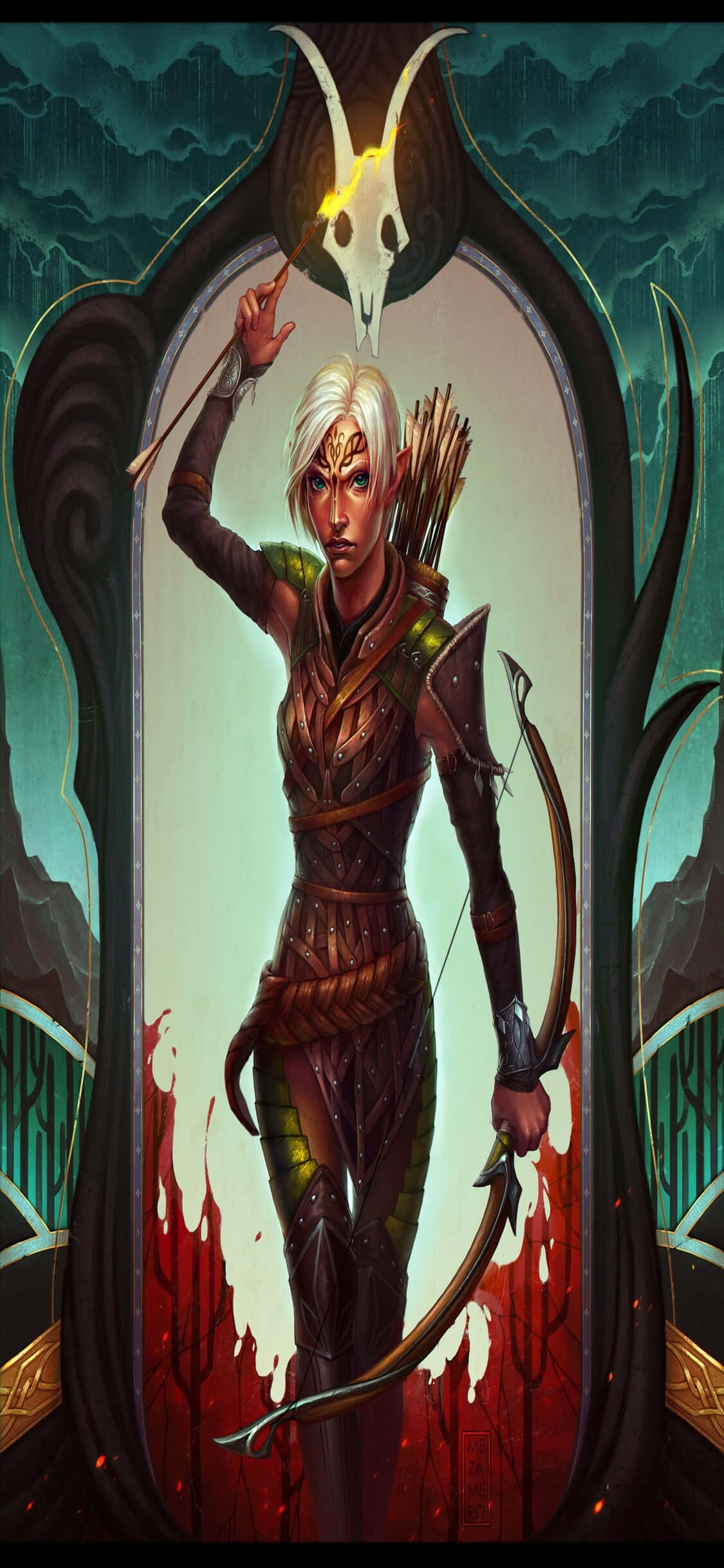 Пригответе се за епично приключение с iPhone Xs и Dragon Age Inquisition Тапет