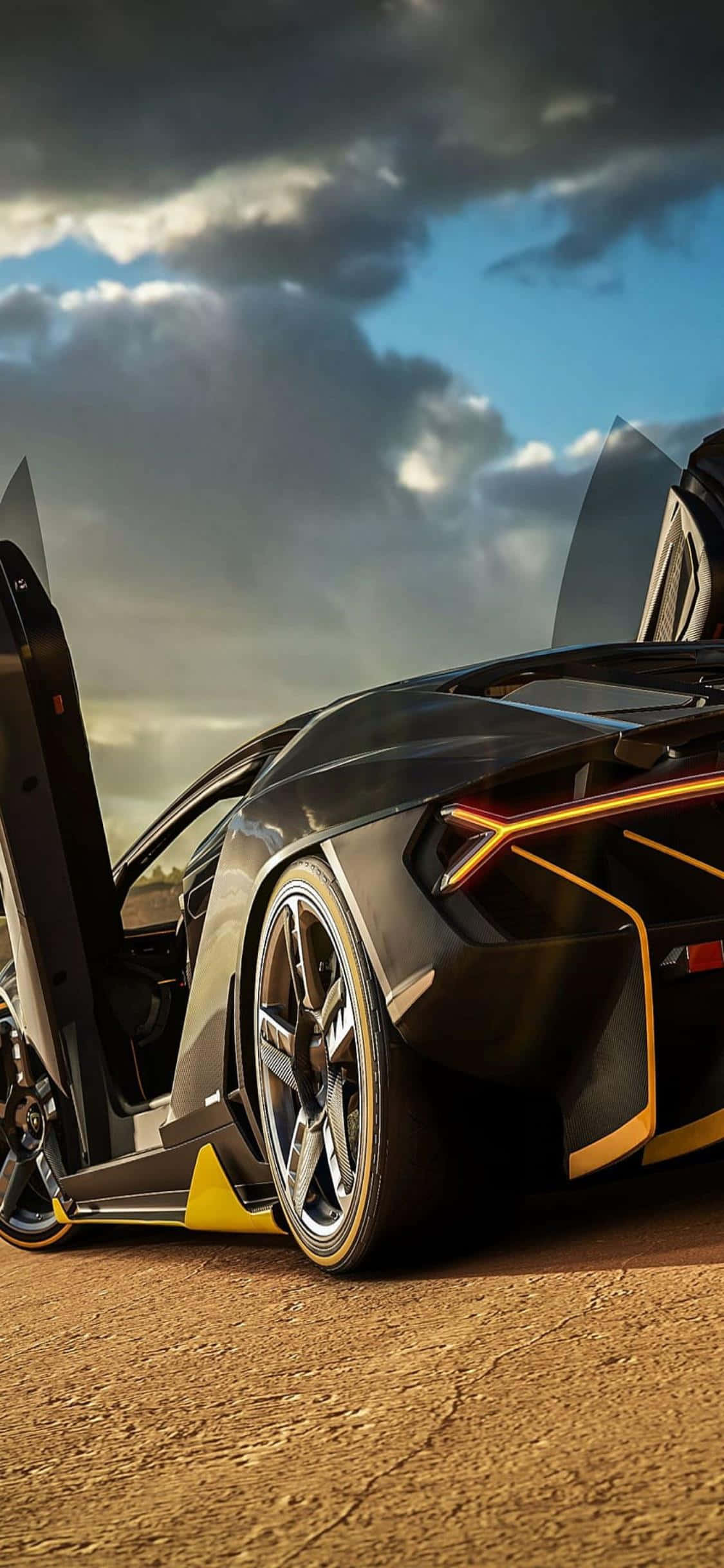 Улови крайно състезателно изживяние с iPhone Xs и Forza Horizon 4 Тапет