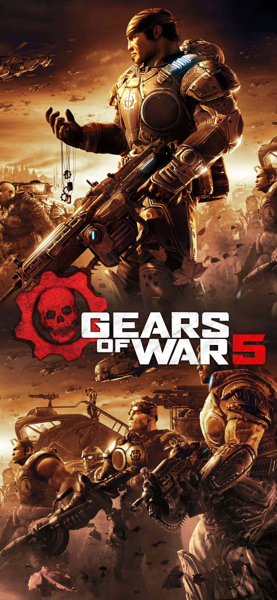 Постер с няколко герои iPhone XS Gears Of War 5 фон Тапет