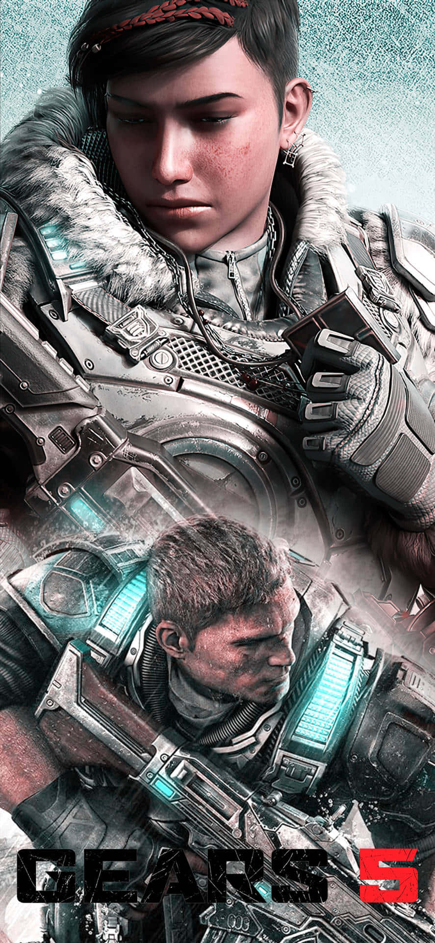 Креативен постер за iPhone XS Gears of War 5 Тапет