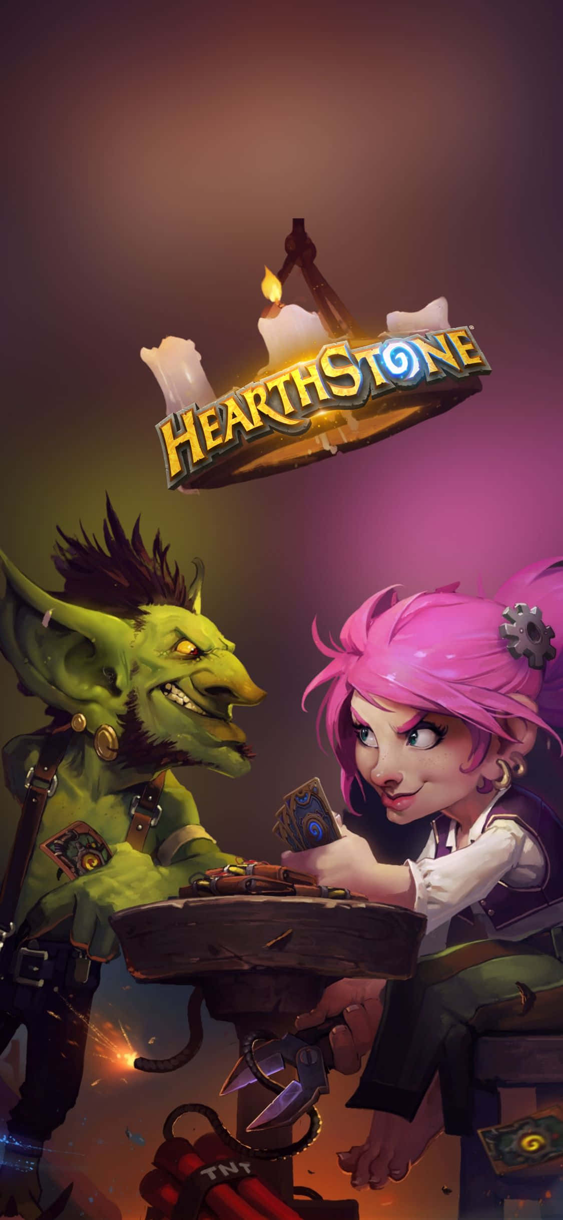 Гоблин и Гном Играючи iPhone XS Hearthstone Тапет