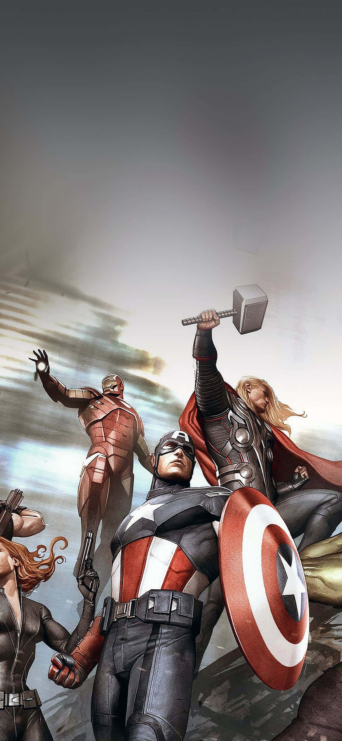 Соберите героите на Земля с новия iPhone Xs Marvel's Avengers. Тапет
