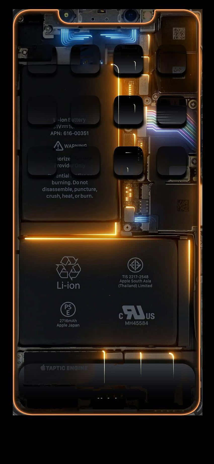 iPhone Xs Max Apple фон с външни части Тапет