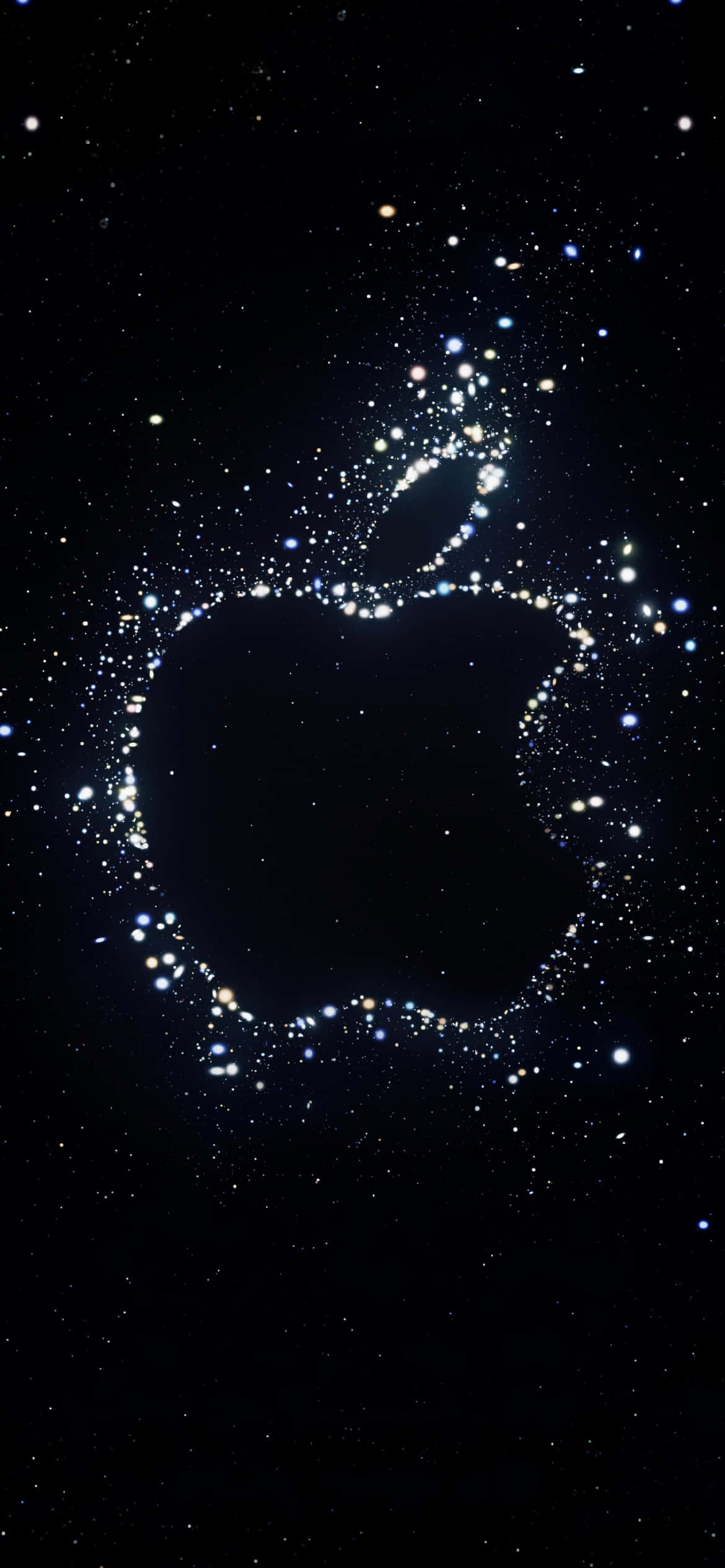 iPhone Xs Max Apple фон светлинни частици Тапет
