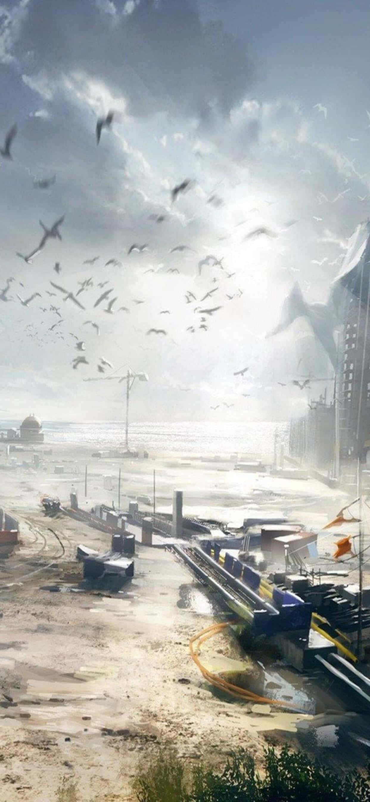 Насладете се на епично гейминг изживяване с iPhone Xs Max и Battlefield 4. Тапет