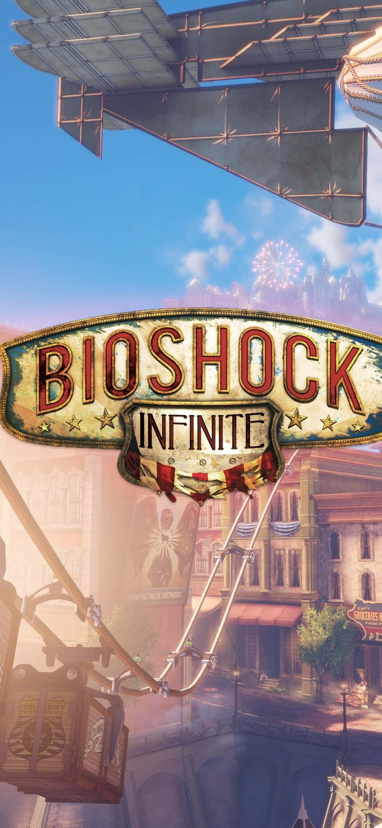 Лого iPhone Xs Max Bioshock Infinite фон Тапет