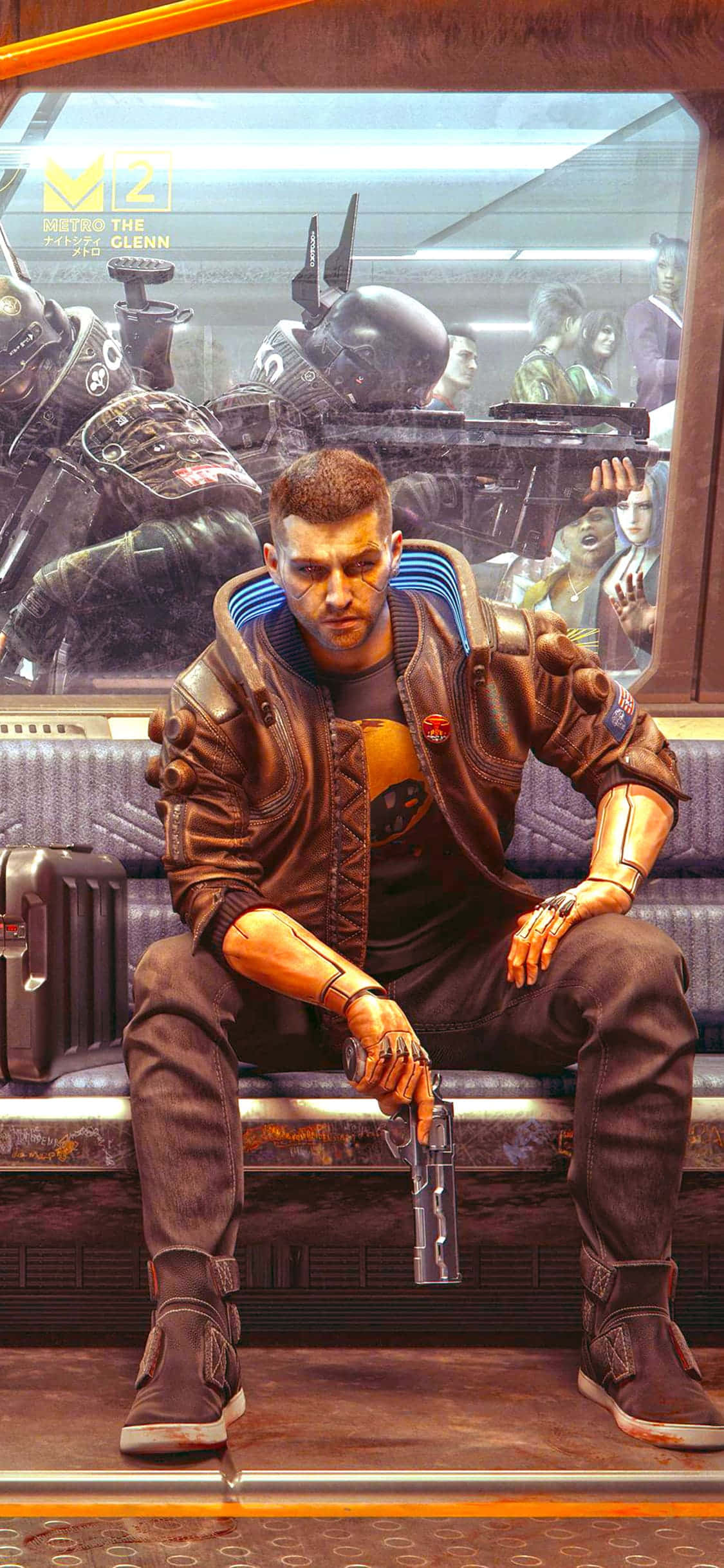iPhone XS Max Cyberpunk 2077 Vincent фон Тапет