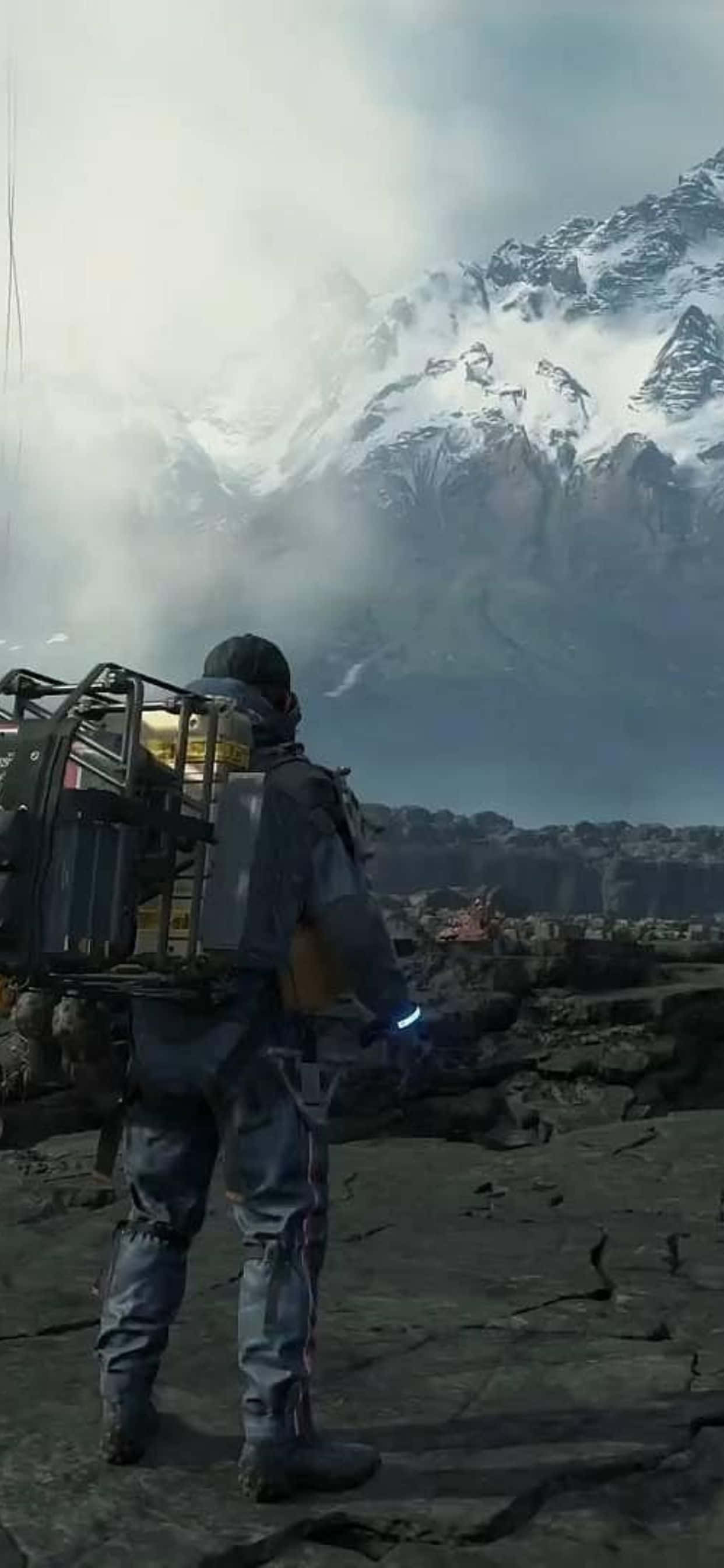 Използвай мощта на iPhone Xs Max за революционно изживяние с Death Stranding Тапет