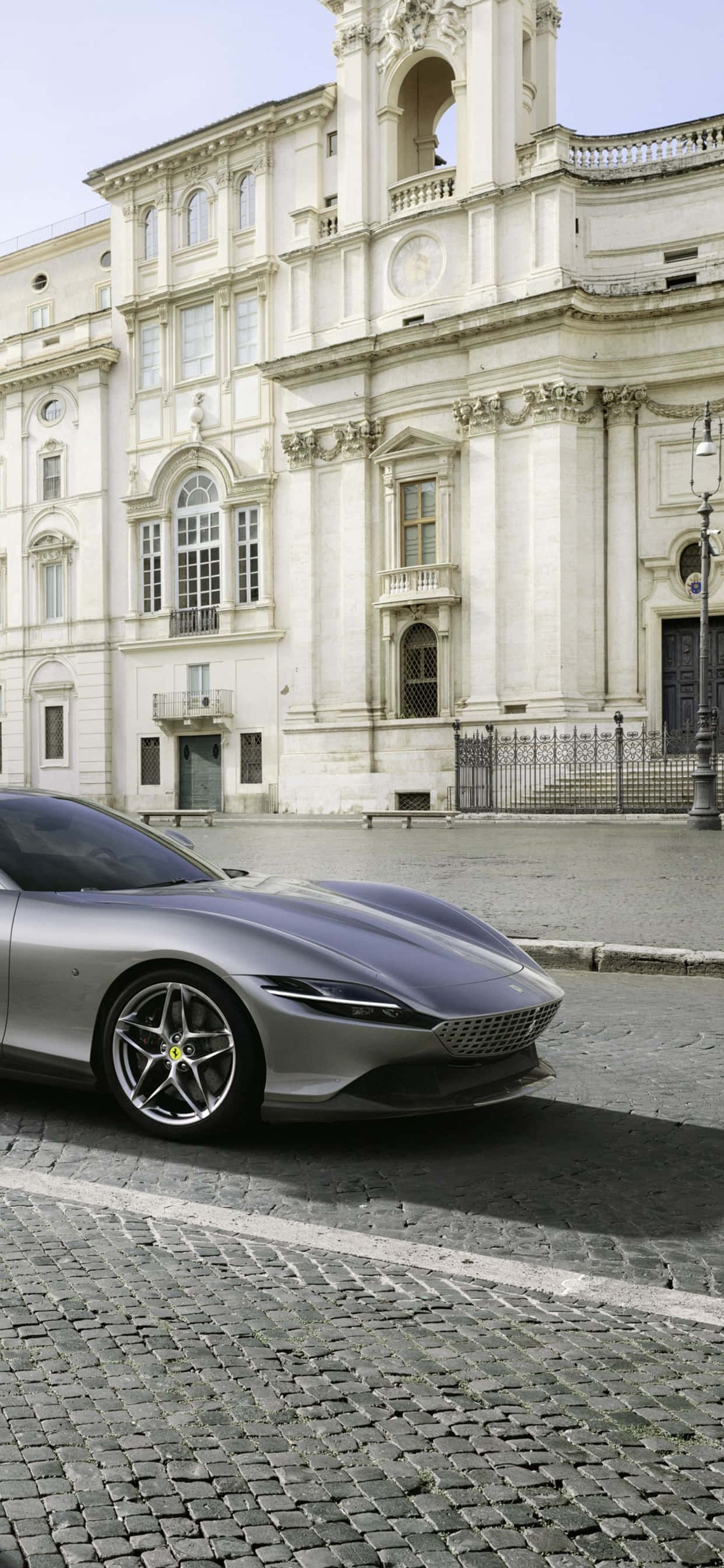 iPhone Xs Max Ferrari Фон Сив Ferrari Roma Тапет