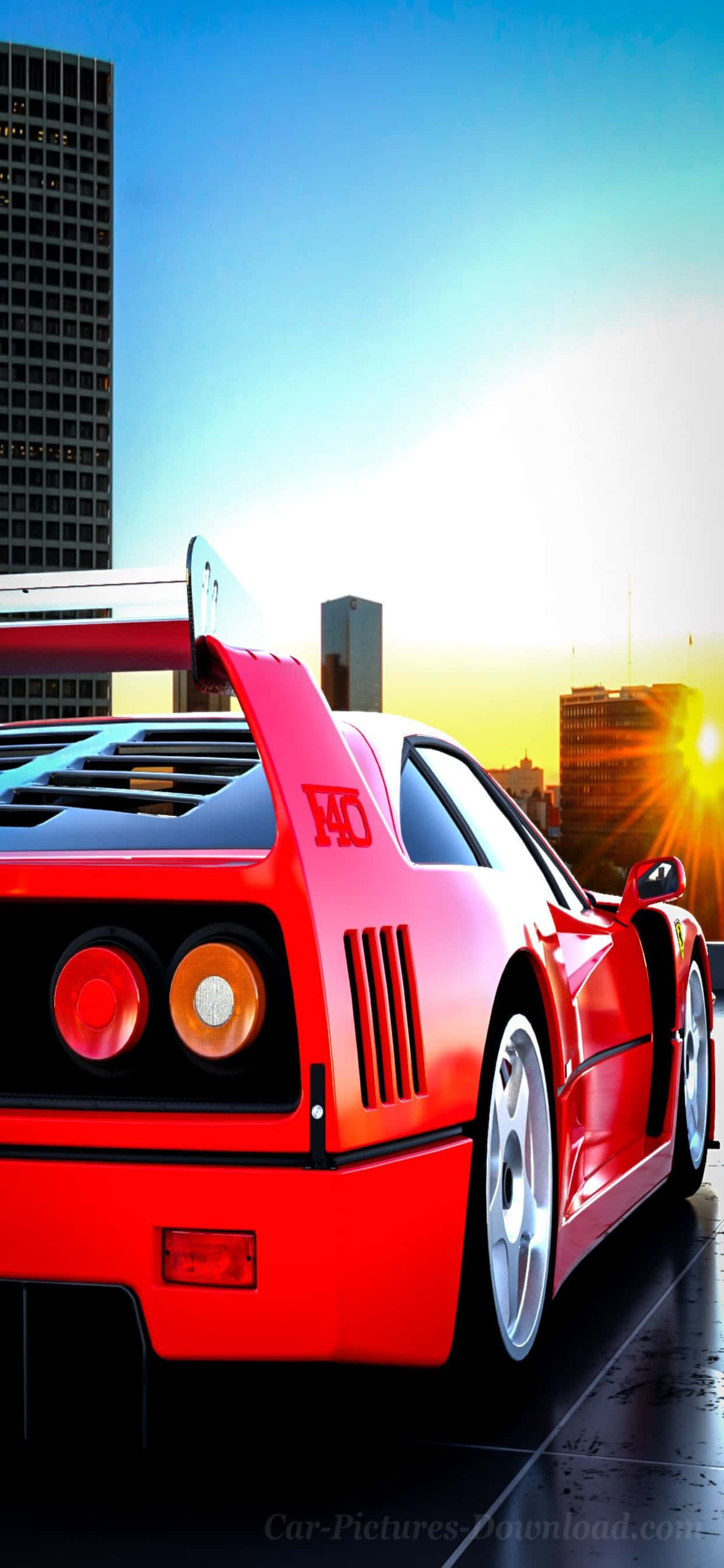 iPhone Xs Max Ferrari тапет Рисунка на червен Ferrari F40 Тапет