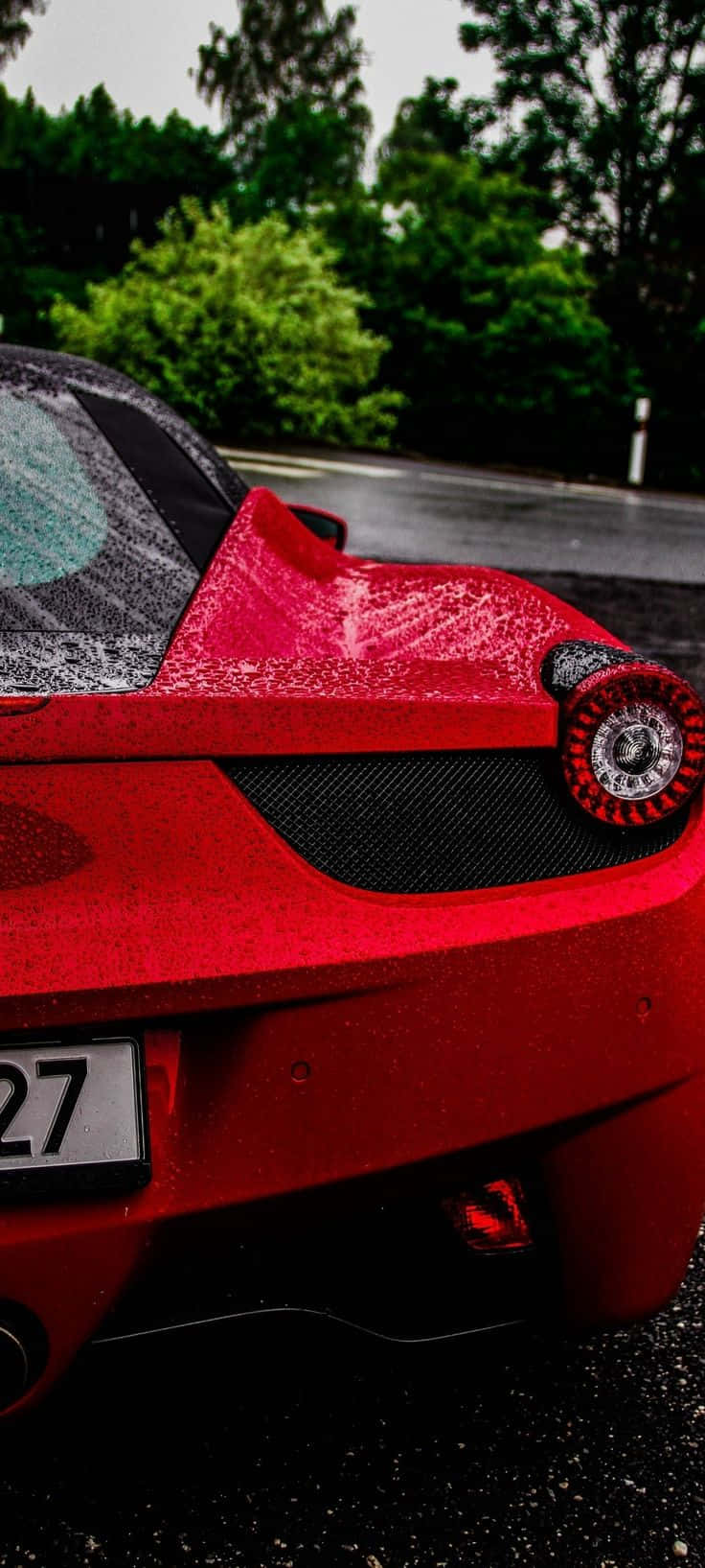 Фон за iPhone XS Max с червено Ferrari 458 от Project Cars 2 Тапет