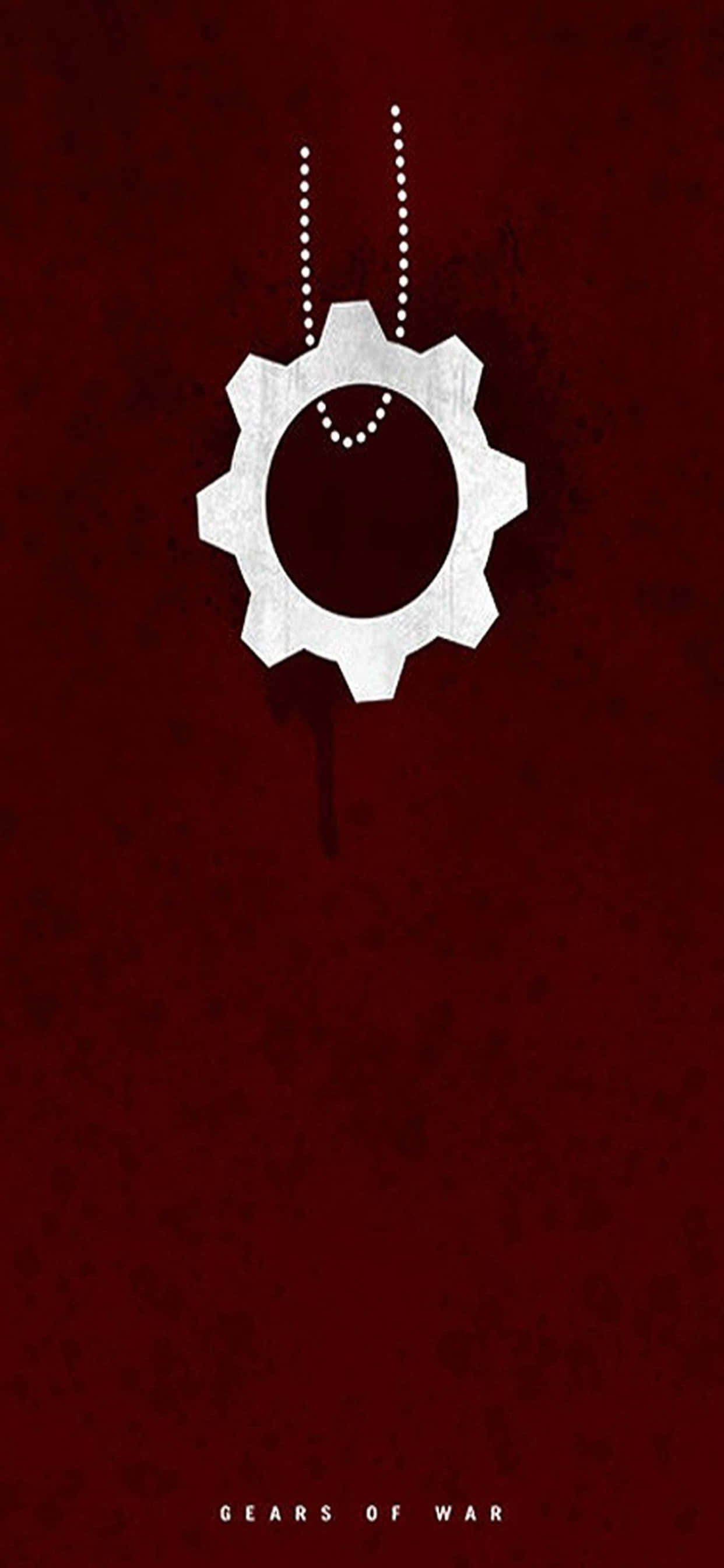 iPhone XS Max Gears Of War 5 Necklace Logo Background Тапет