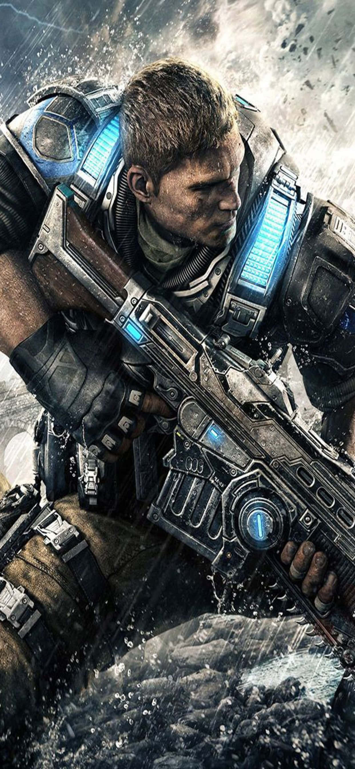 Фон iPhone XS Max Gears Of War 5 JD Винтовка Тапет