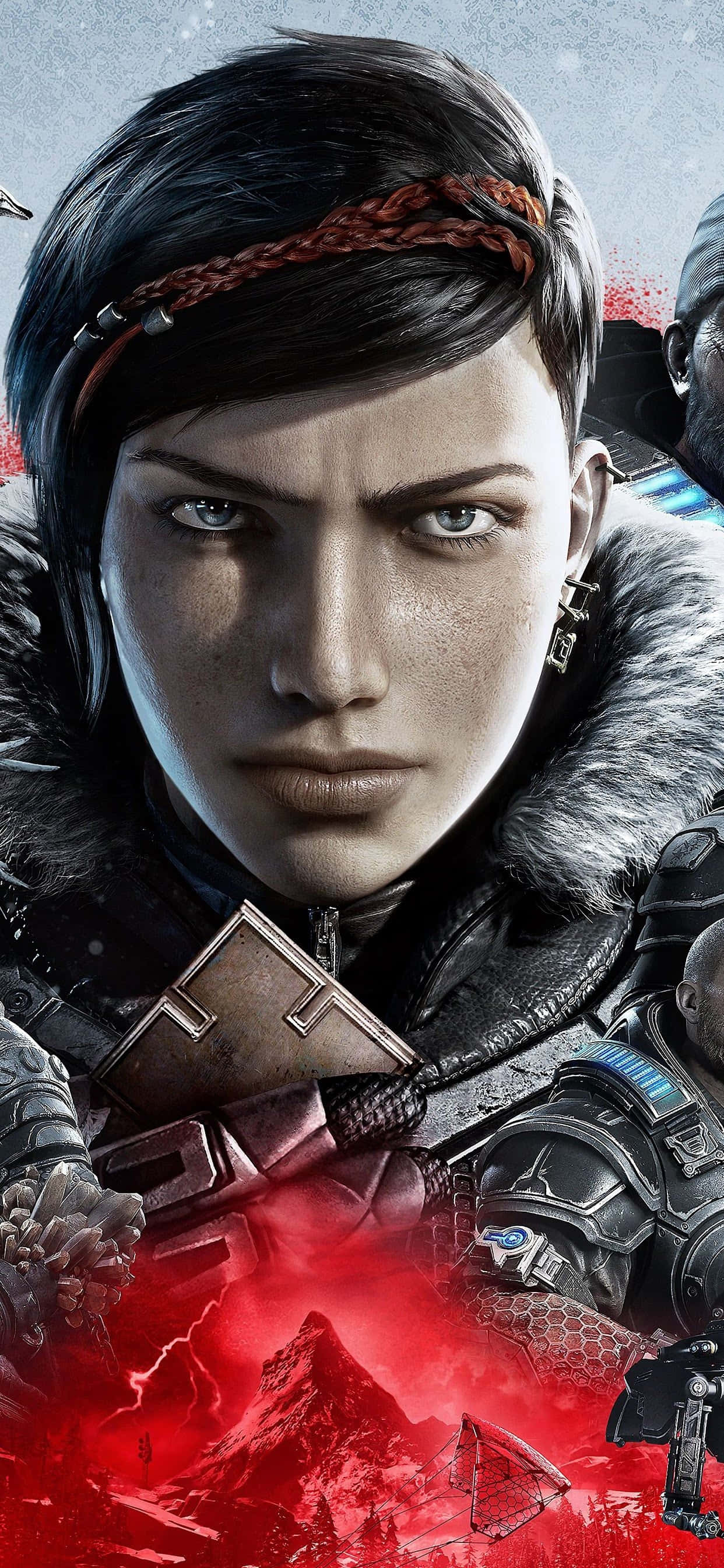 Серьезный фон Кейт для iPhone XS Max из Gears of War 5 Тапет