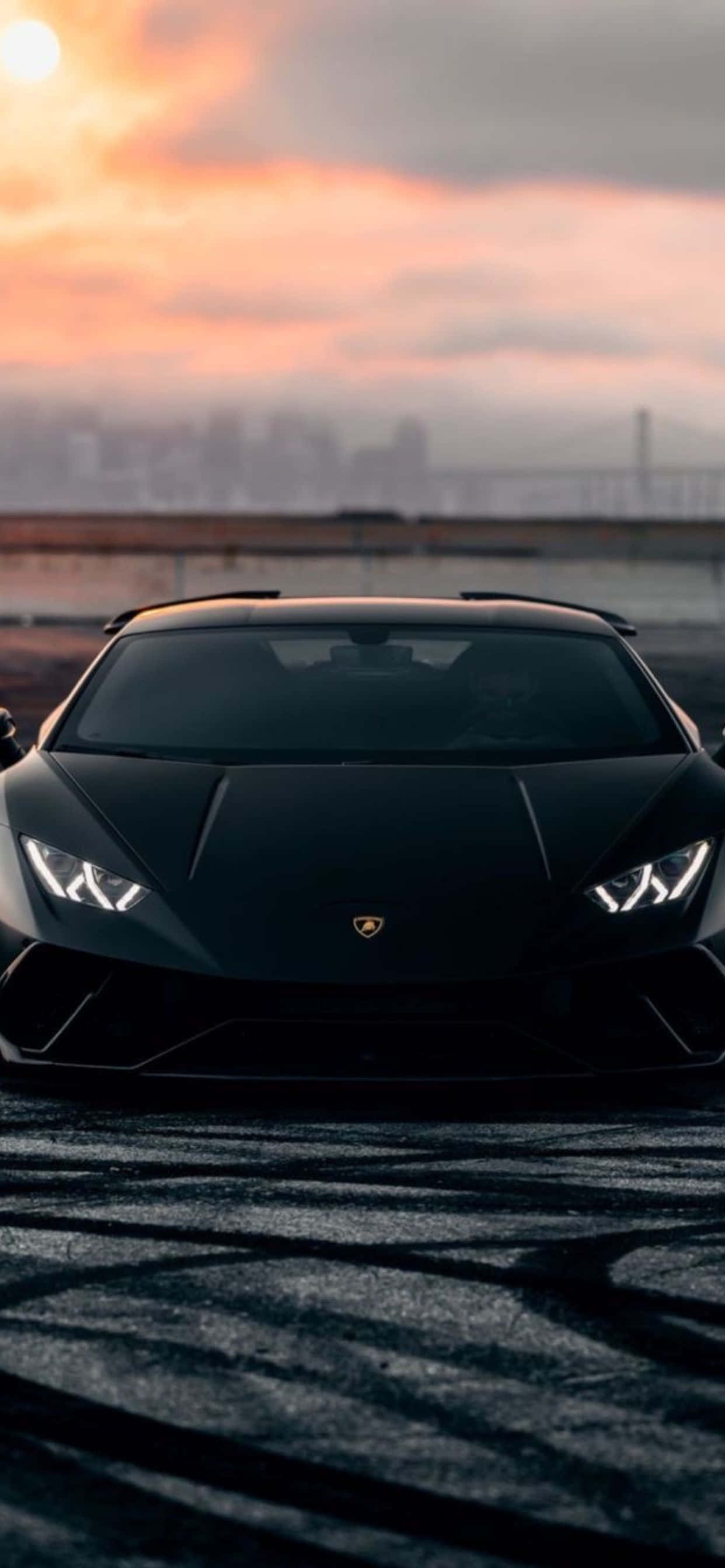 Фон iPhone XS Max Lamborghini Black Huracan Тапет