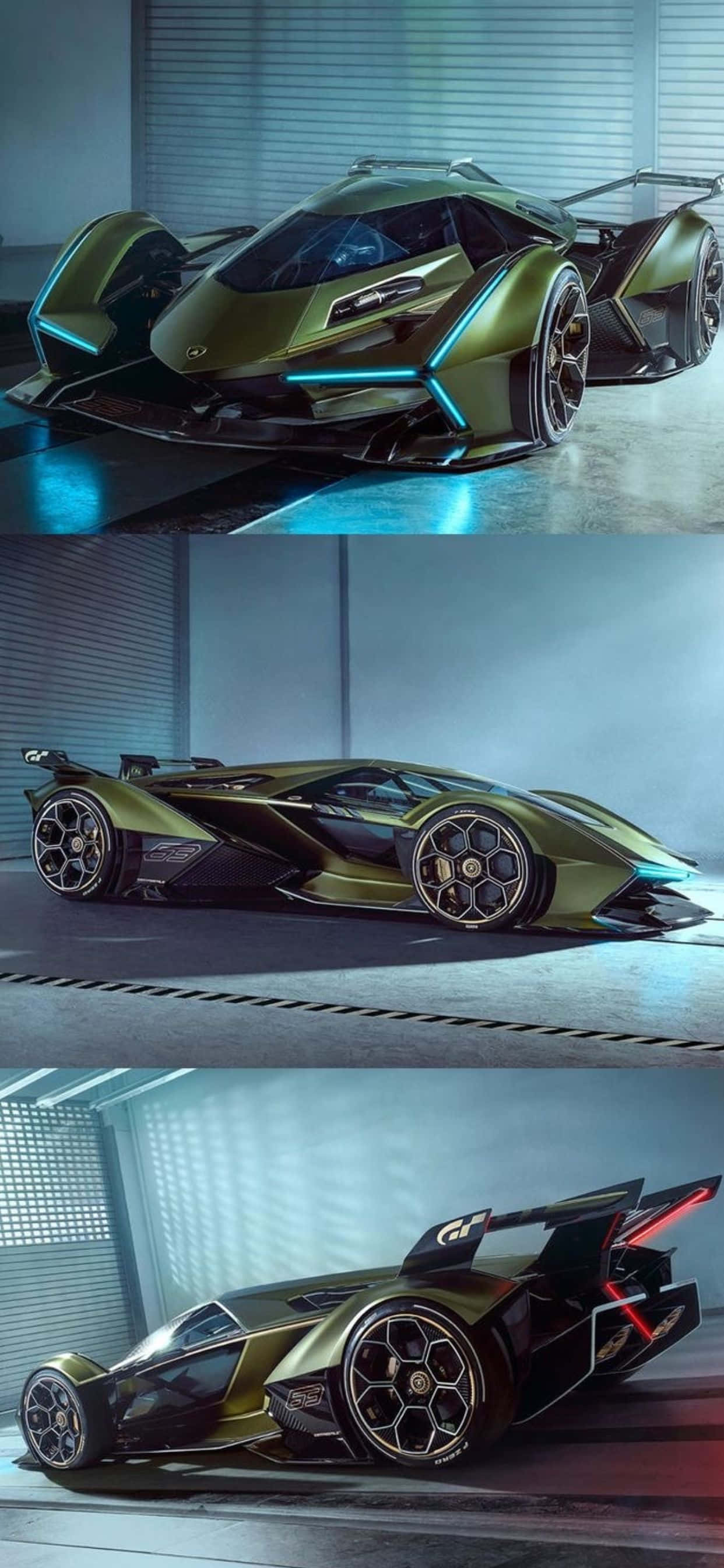 Фон за iPhone XS Max с Lamborghini V12 Vision GT Тапет
