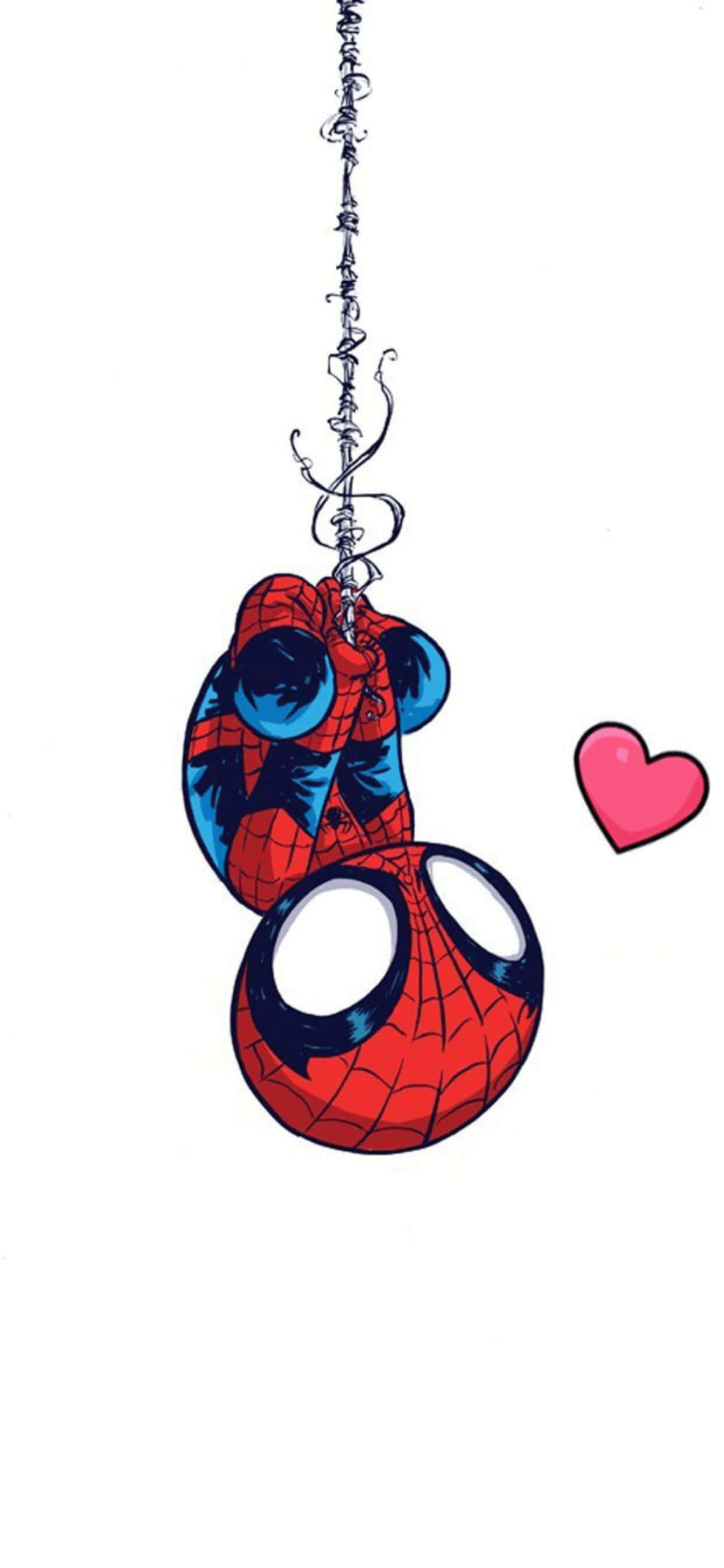 iPhone XS Max Marvel Chibi Spiderman Фон Тапет