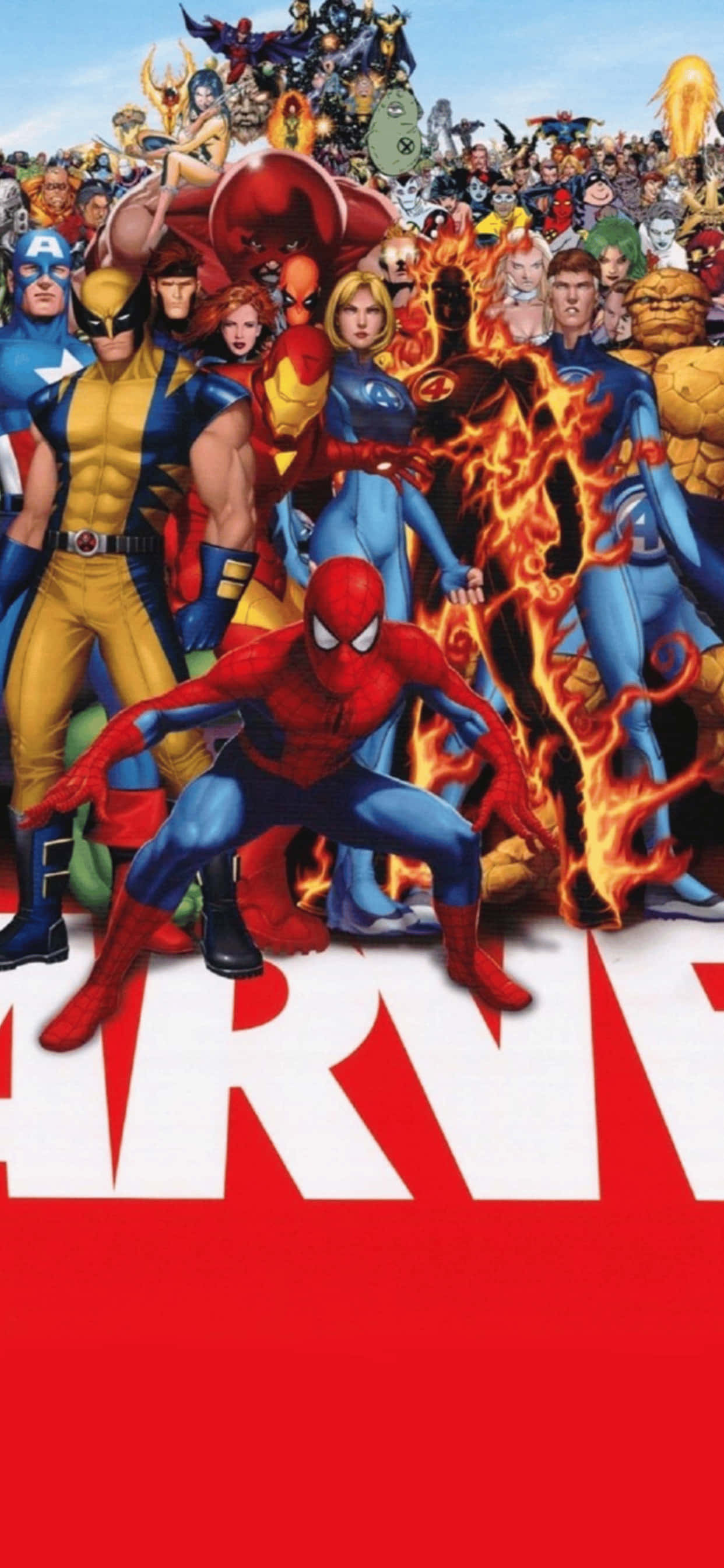 iPhone XS Max Marvel Супергерои Фон Тапет