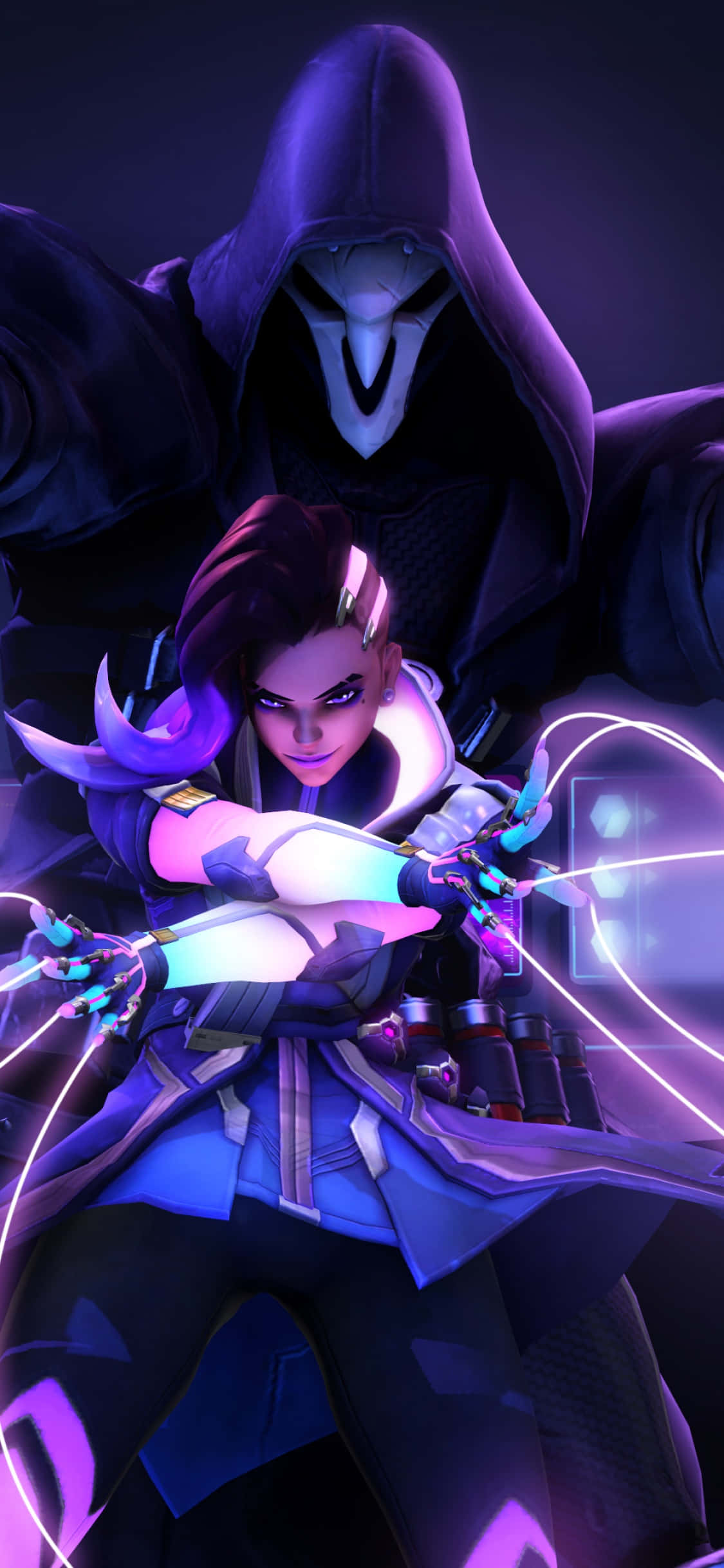 iPhone Xs Max Overwatch фон с Reaper и Sombra Тапет