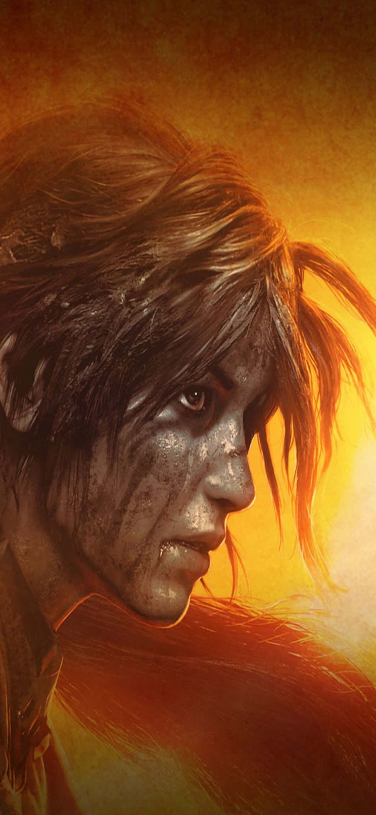 Приемете предизвикателство с iPhone Xs Max и Rise of the Tomb Raider Тапет