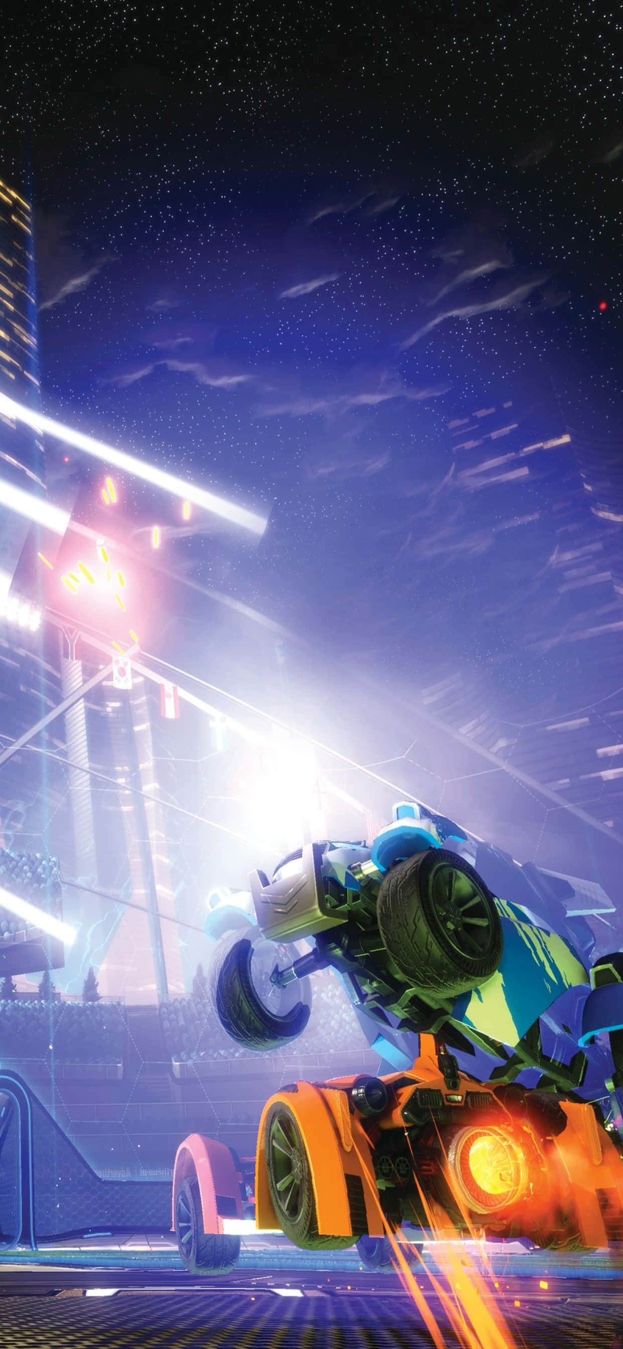 Достигане на нови висоти с iPhone XS Max и Rocket League Тапет