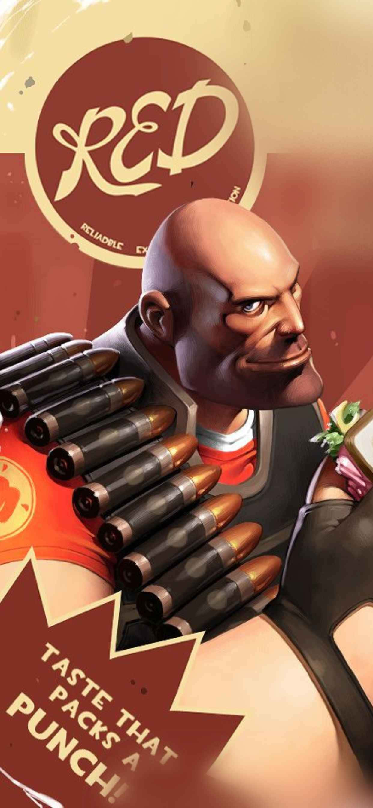 Червонен Хеви герой iPhone XS Max Team Fortress 2 фон Тапет