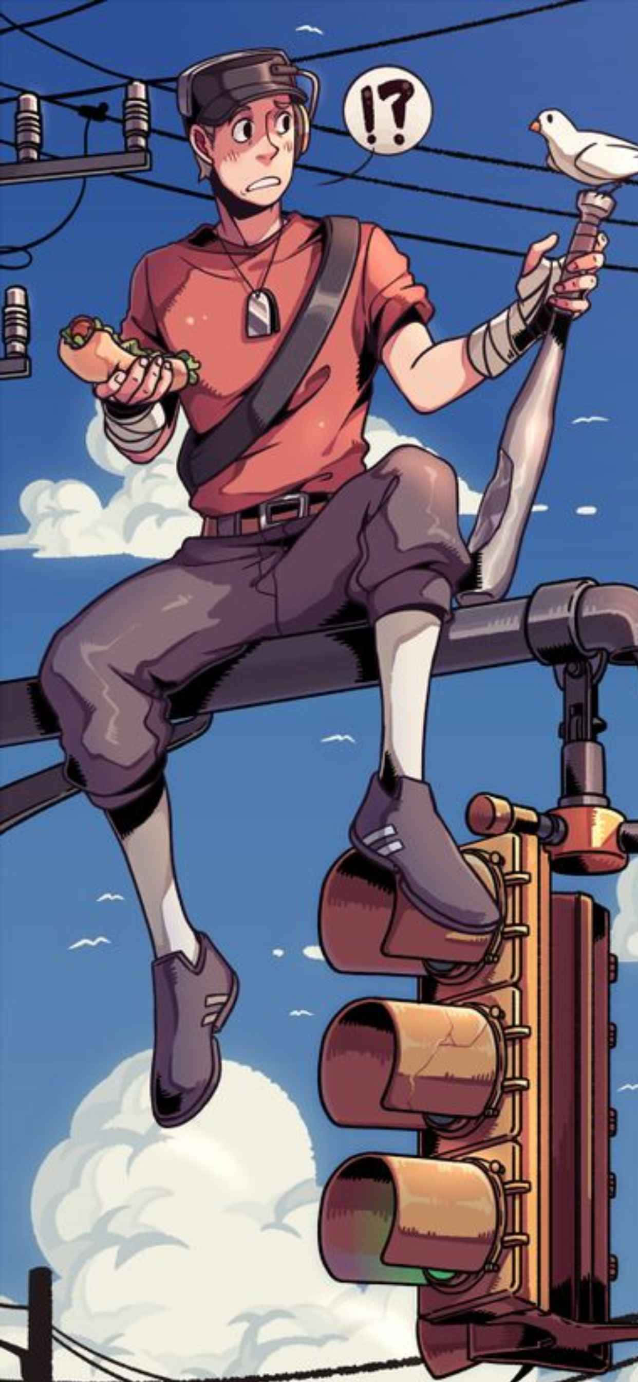 Анимиран Скот на Светофор iPhone Xs Max Team Fortress 2 Фон Тапет