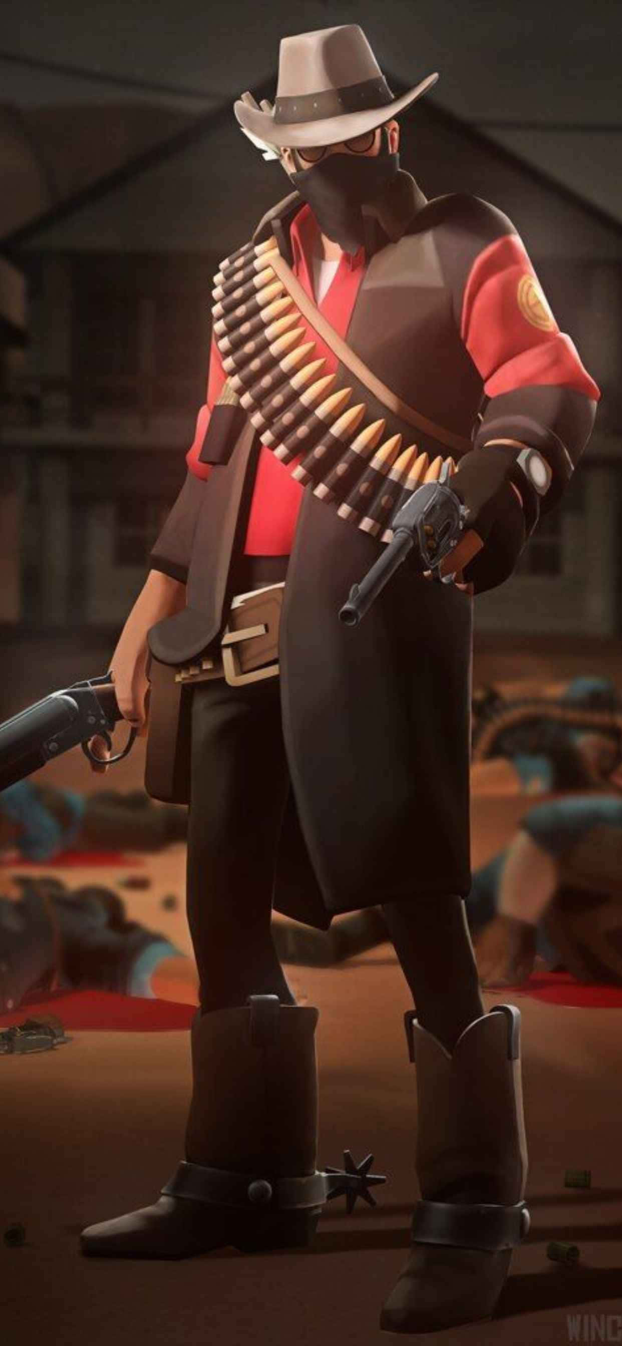 Червен снайпер iPhone XS Max Team Fortress 2 фон Тапет