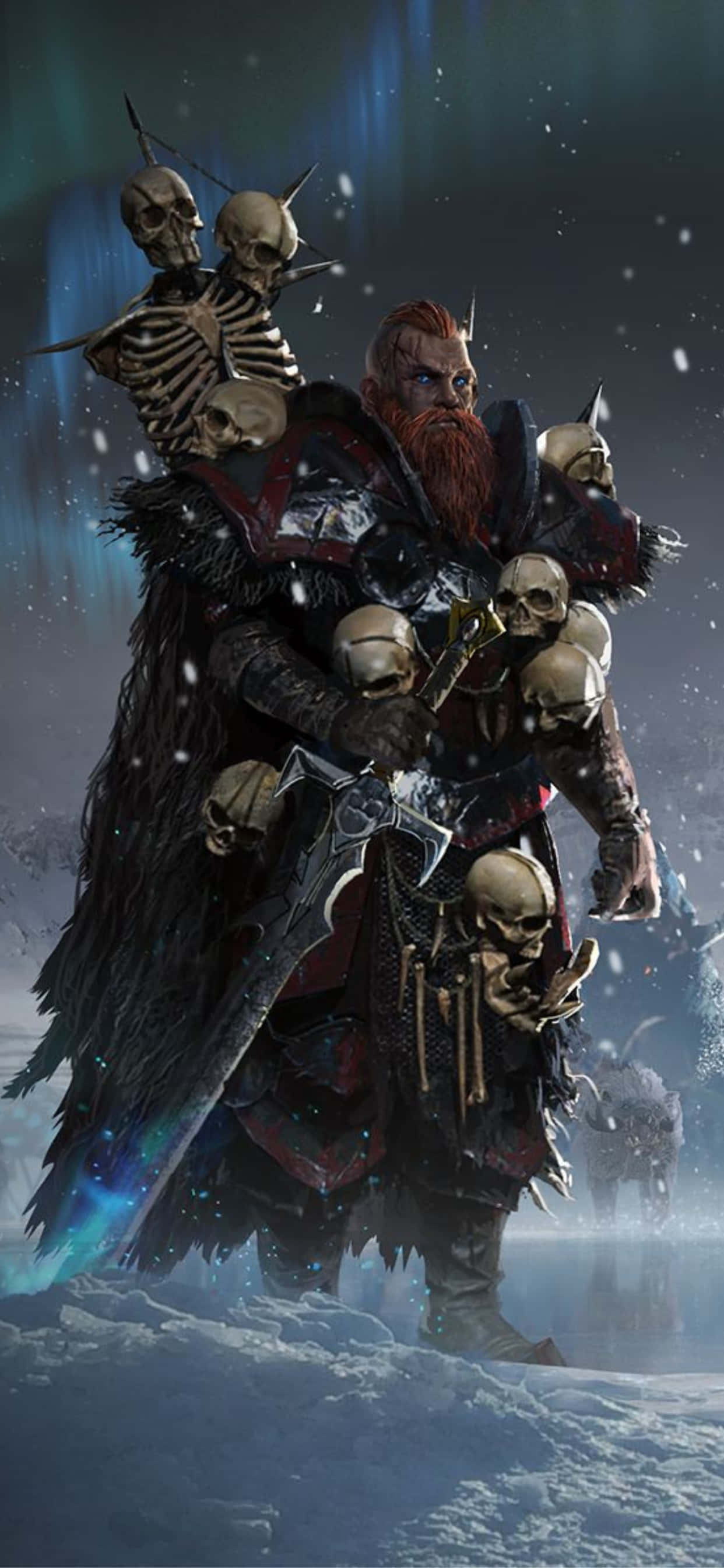 Фон за iPhone XS Max Total War Attila Wulfrik The Wanderer Тапет